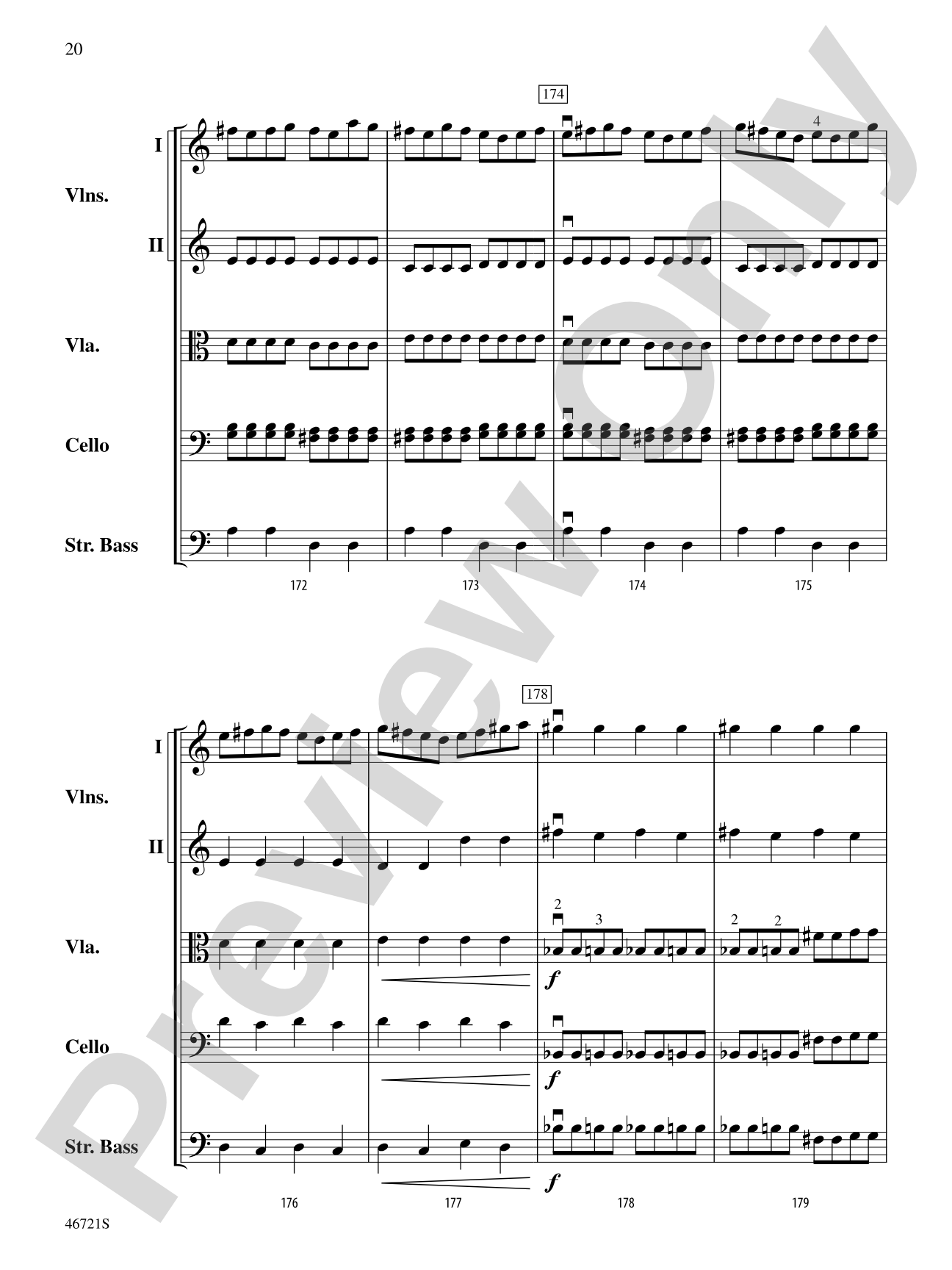 Petrushka: String Orchestra Conductor Score & Parts