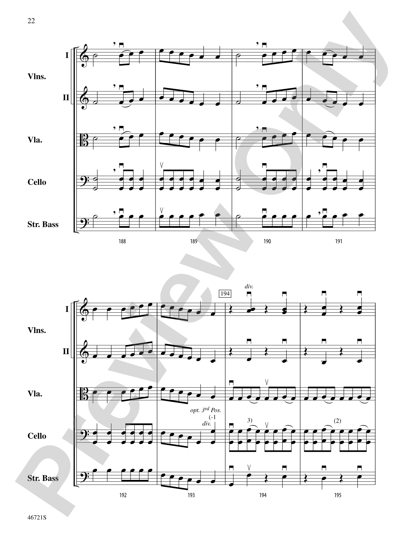 Petrushka: String Orchestra Conductor Score & Parts