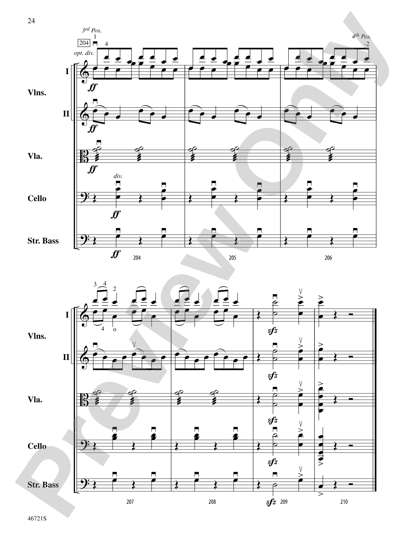 Petrushka: String Orchestra Conductor Score & Parts