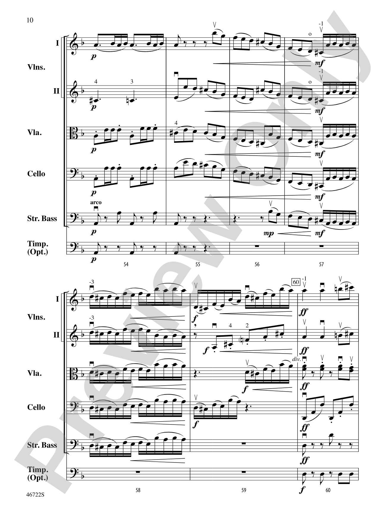 Symphony No. 7 in D Minor: String Orchestra Conductor Score & Parts