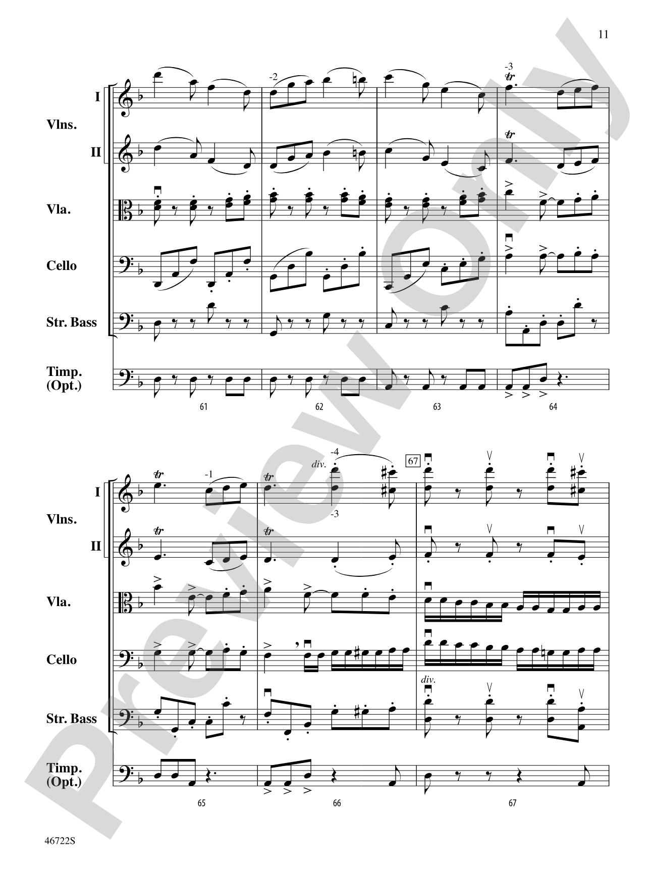 Symphony No. 7 in D Minor: String Orchestra Conductor Score & Parts