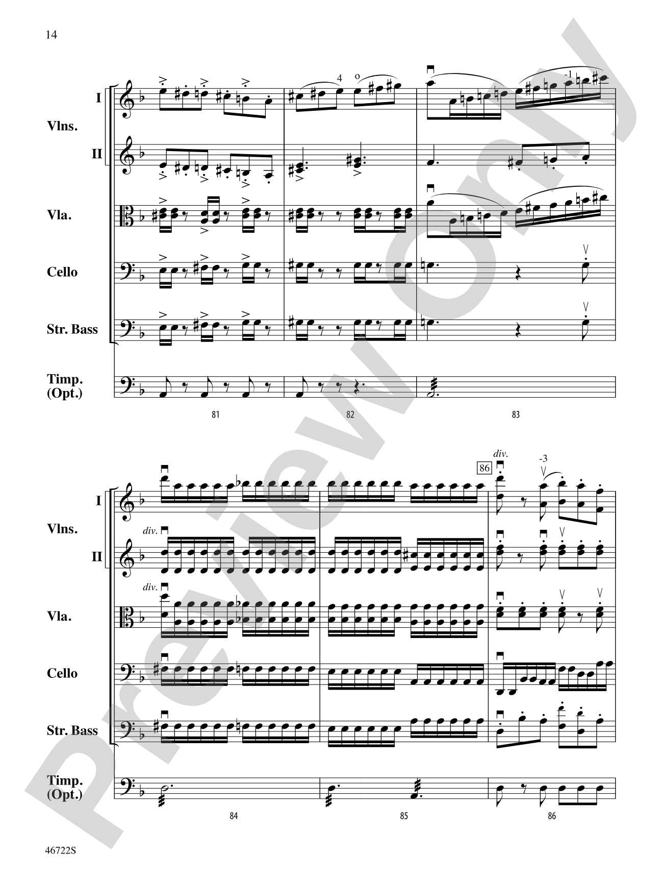 Symphony No. 7 in D Minor: String Orchestra Conductor Score & Parts