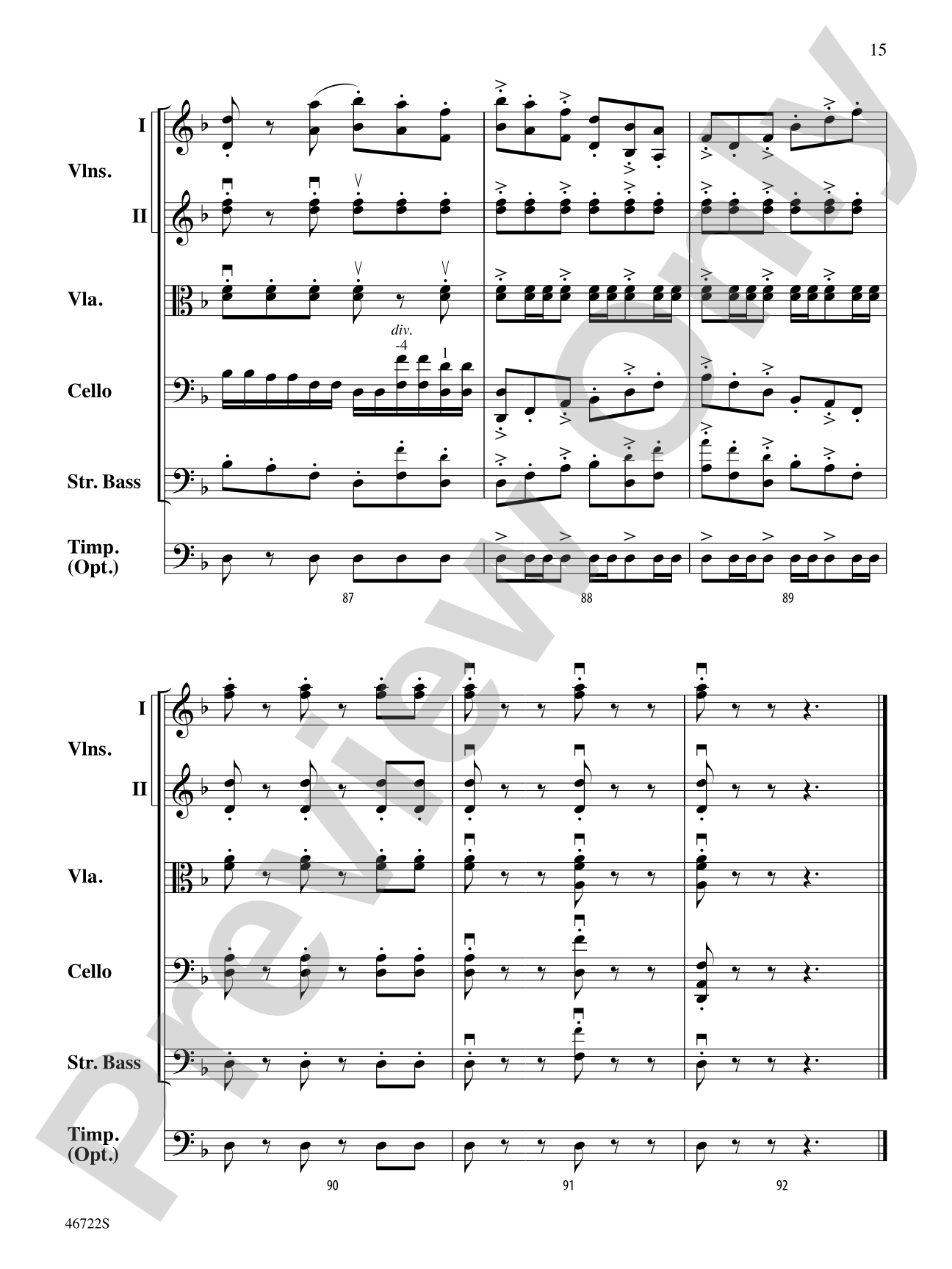 Symphony No. 7 in D Minor: String Orchestra Conductor Score & Parts