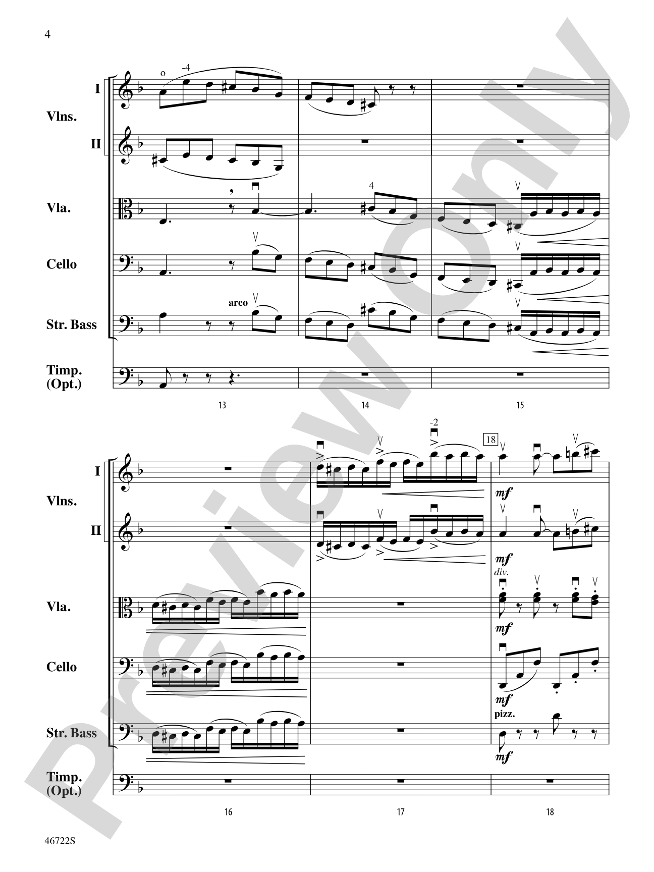 Symphony No. 7 in D Minor: String Orchestra Conductor Score & Parts