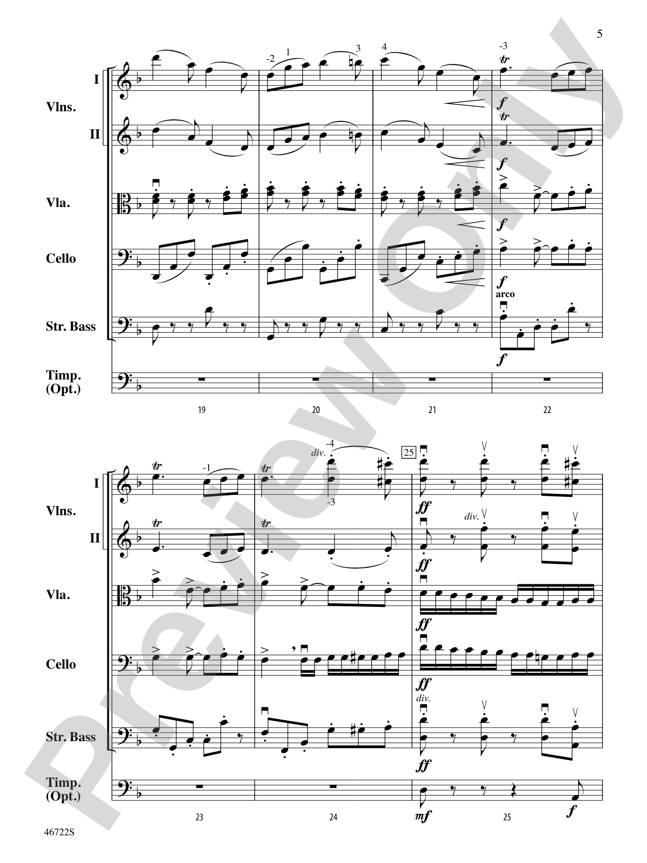 Symphony No. 7 in D Minor: String Orchestra Conductor Score & Parts