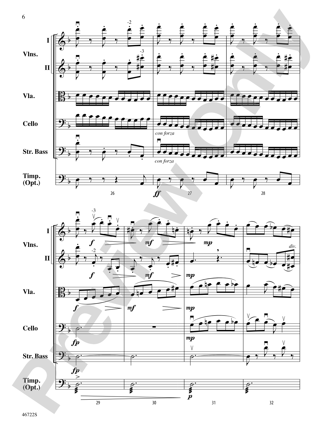 Symphony No. 7 in D Minor: String Orchestra Conductor Score & Parts