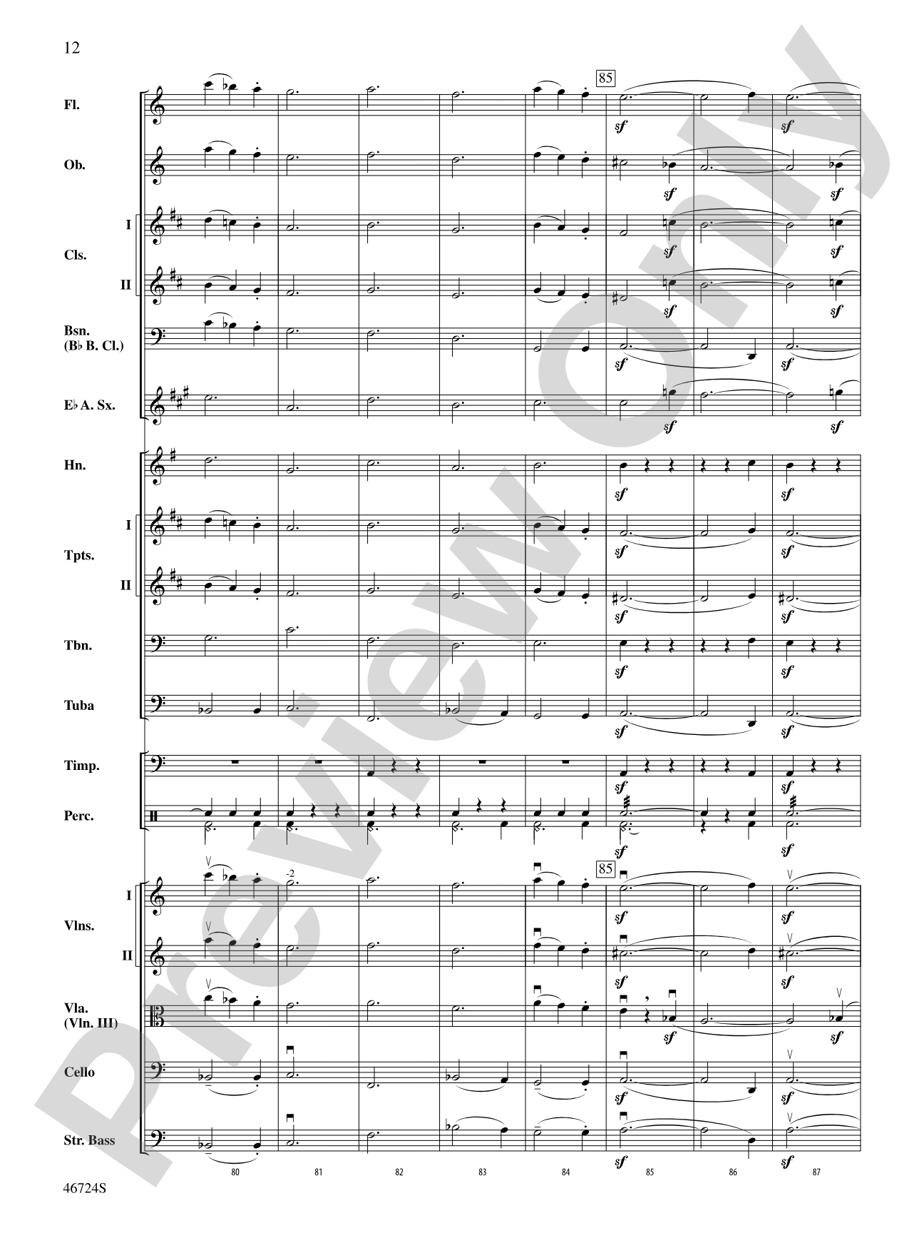 Symphony No. 5: Full Orchestra Conductor Score & Parts