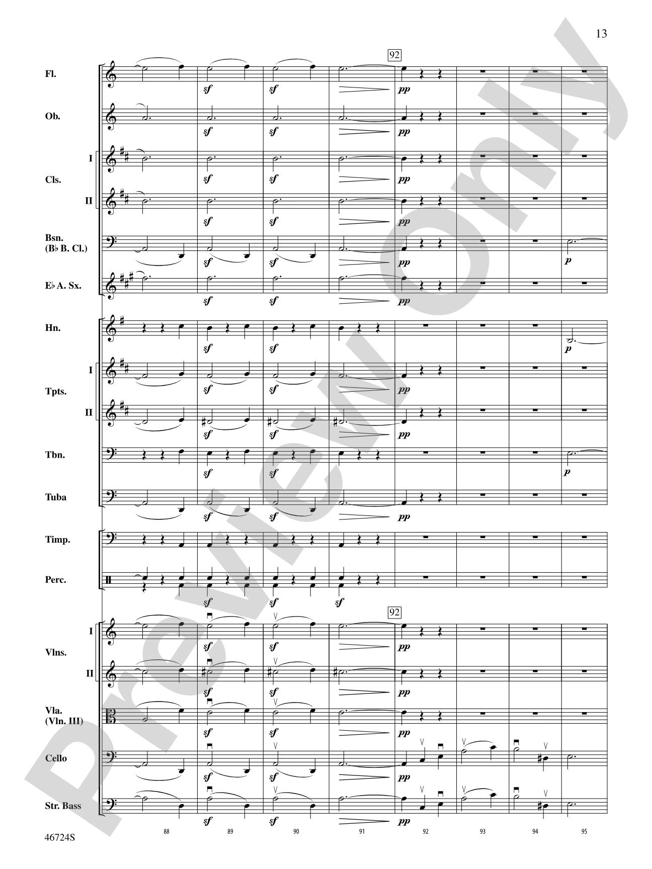 Symphony No. 5: Full Orchestra Conductor Score & Parts