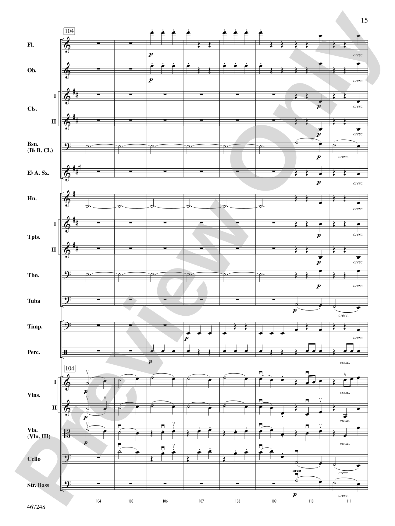 Symphony No. 5: Full Orchestra Conductor Score & Parts