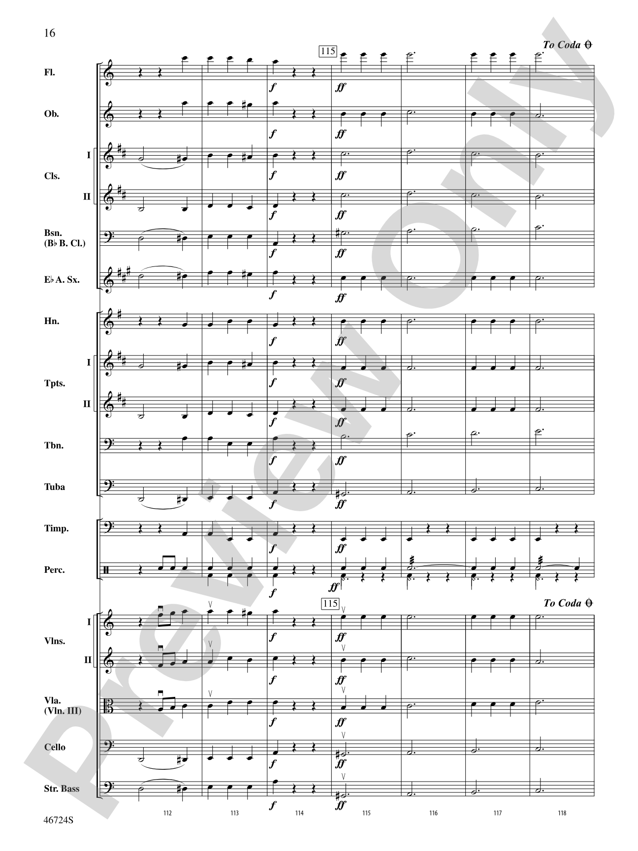 Symphony No. 5: Full Orchestra Conductor Score & Parts