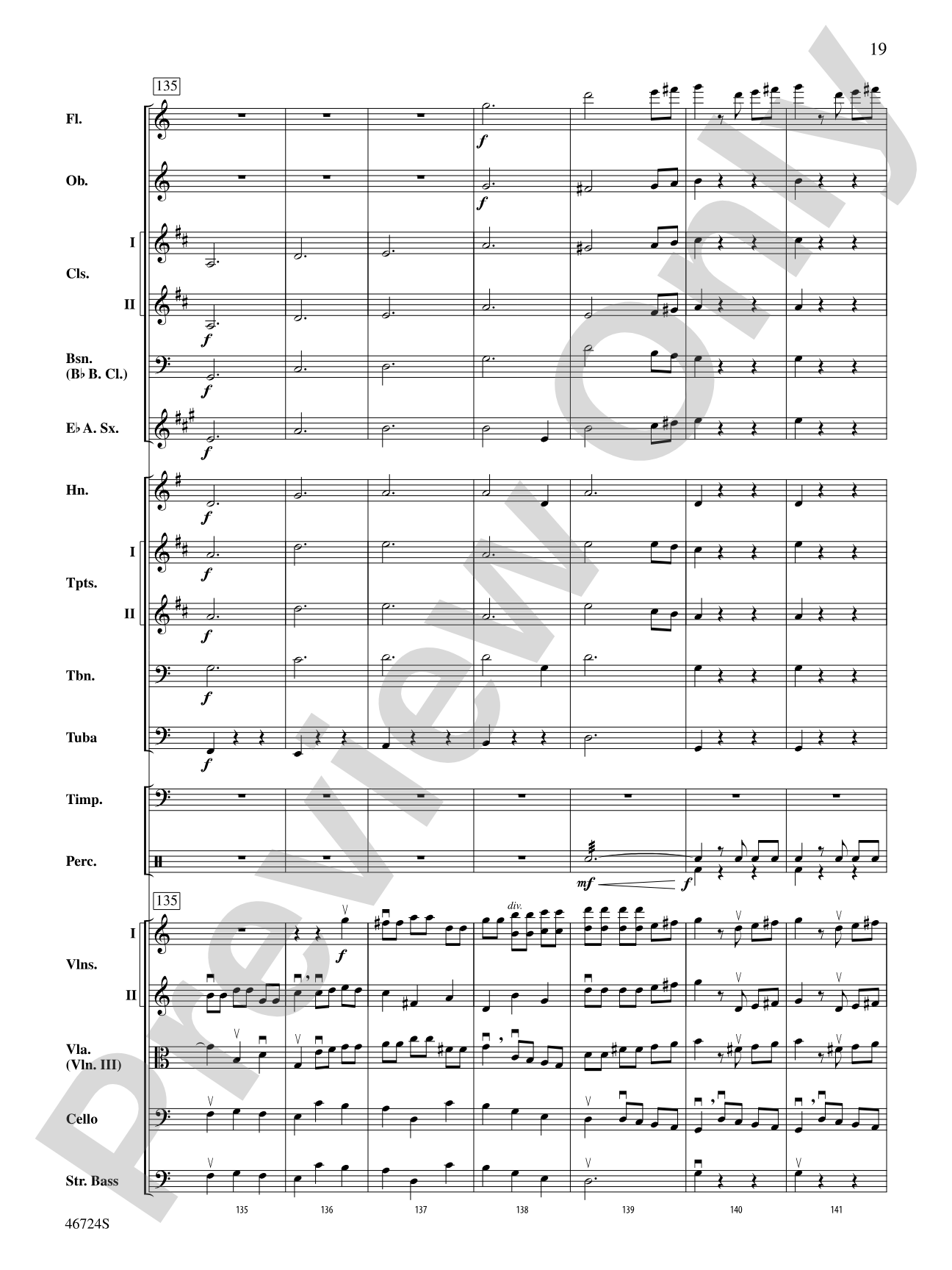 Symphony No. 5: Full Orchestra Conductor Score & Parts
