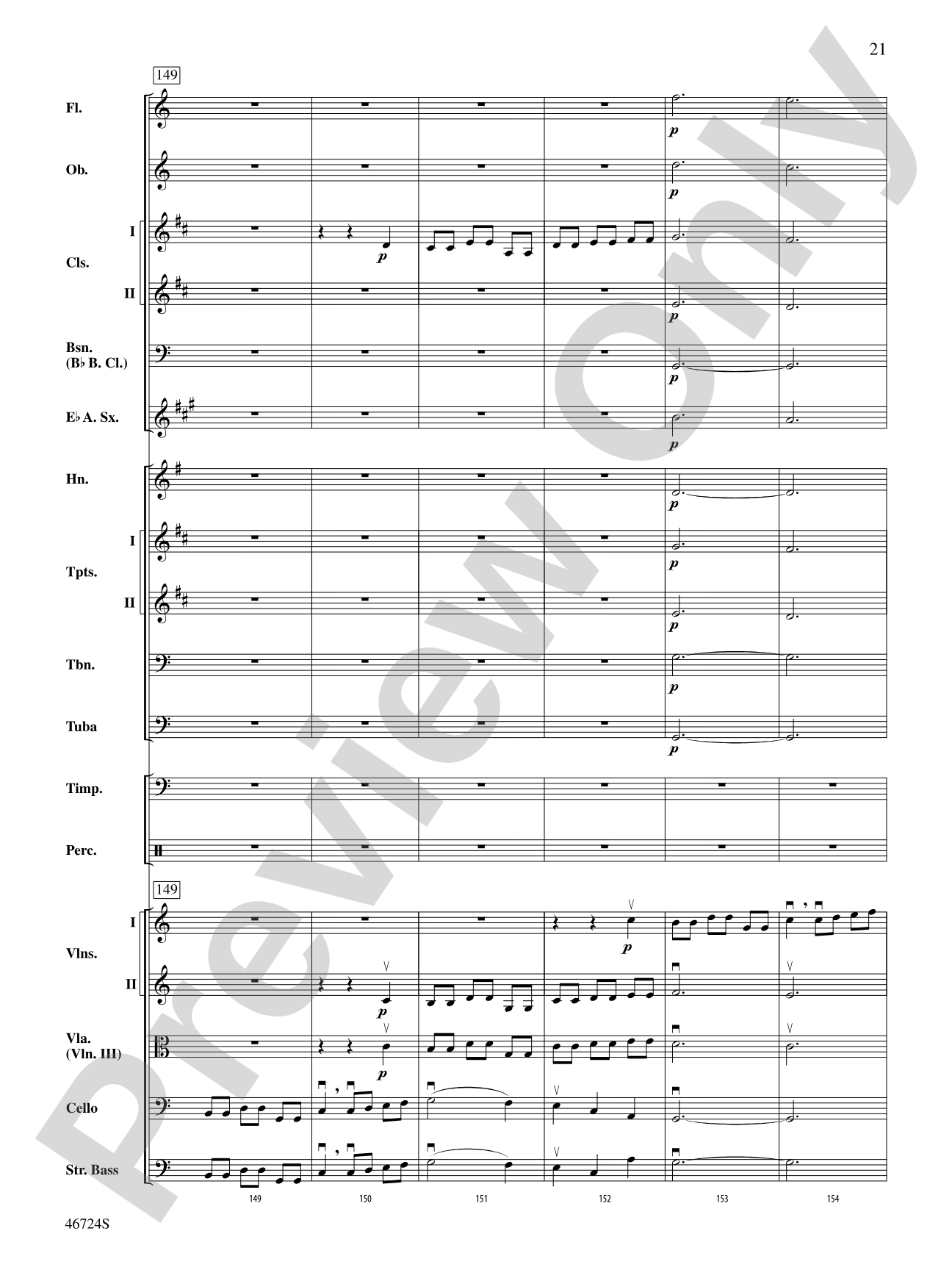 Symphony No. 5: Full Orchestra Conductor Score & Parts