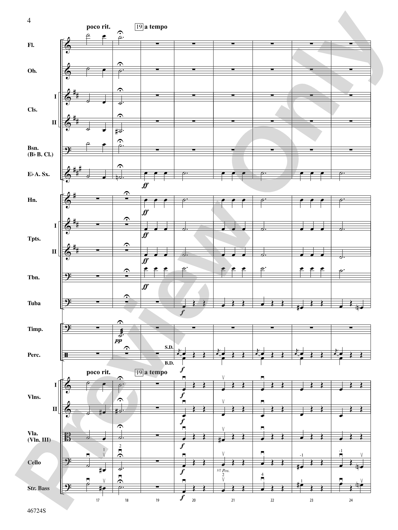 Symphony No. 5: Full Orchestra Conductor Score & Parts
