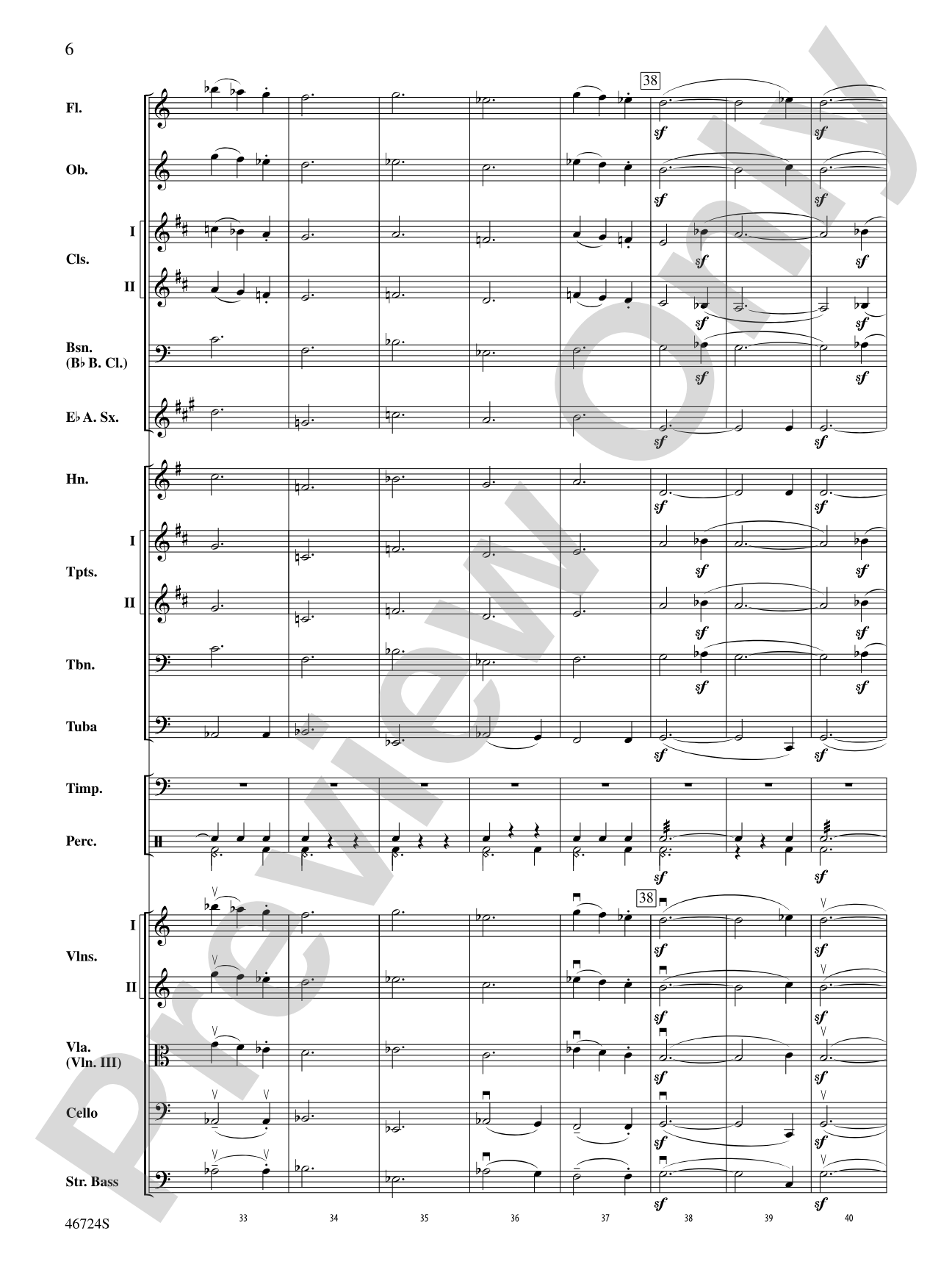 Symphony No. 5: Full Orchestra Conductor Score & Parts