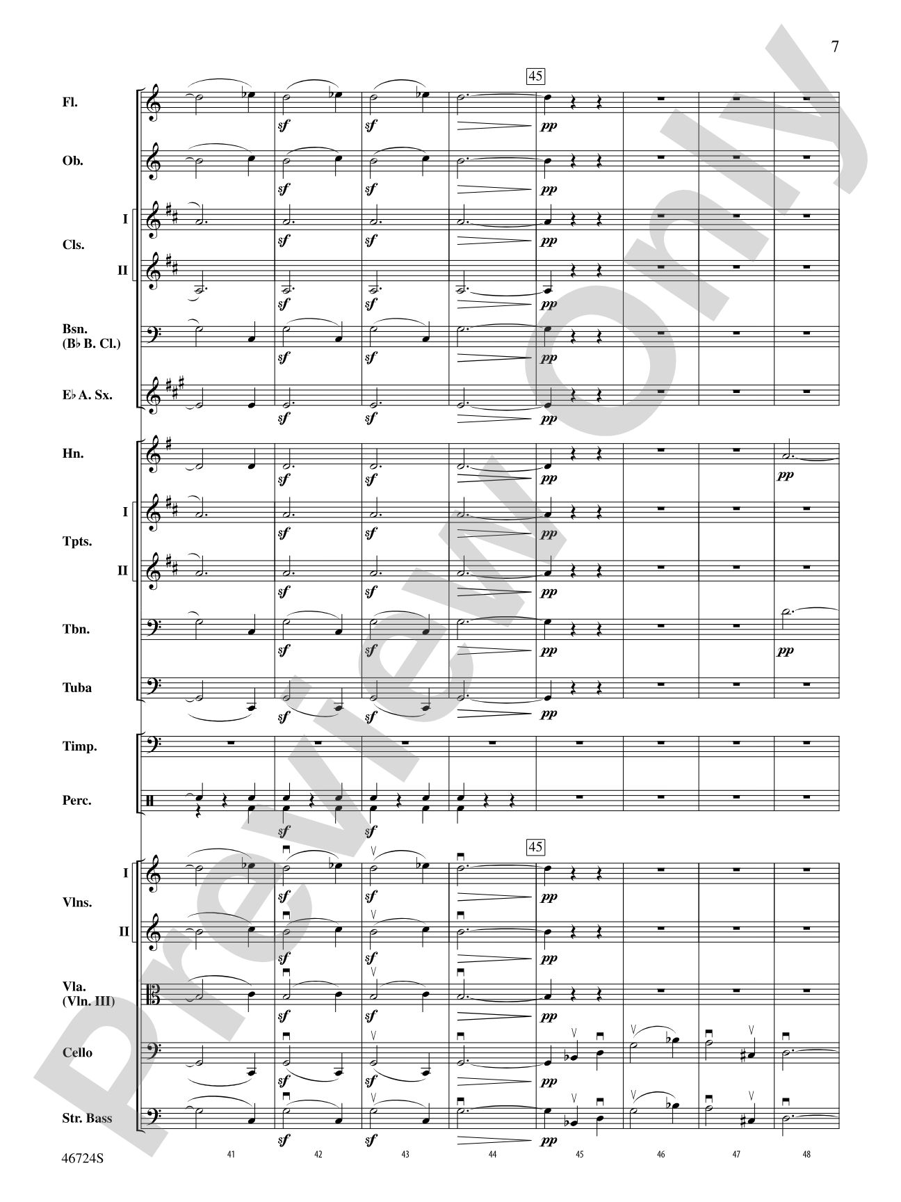 Symphony No. 5: Full Orchestra Conductor Score & Parts