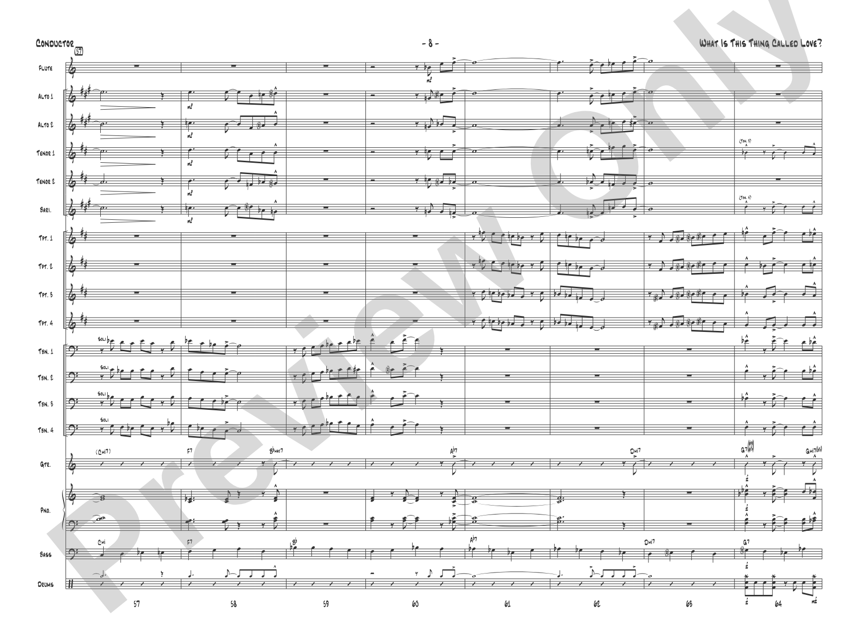 What Is This Thing Called Love?: Jazz Ensemble Conductor Score & Parts
