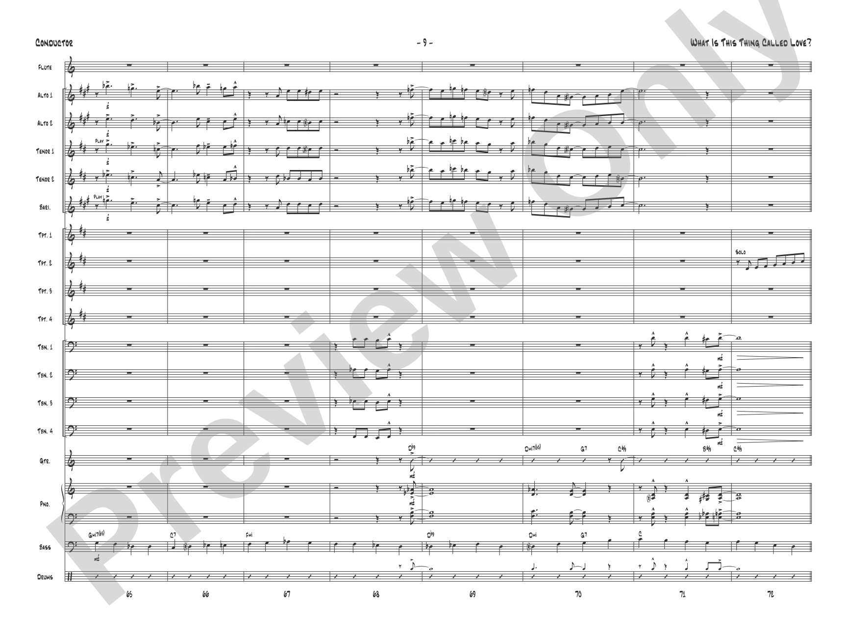 What Is This Thing Called Love?: Jazz Ensemble Conductor Score & Parts