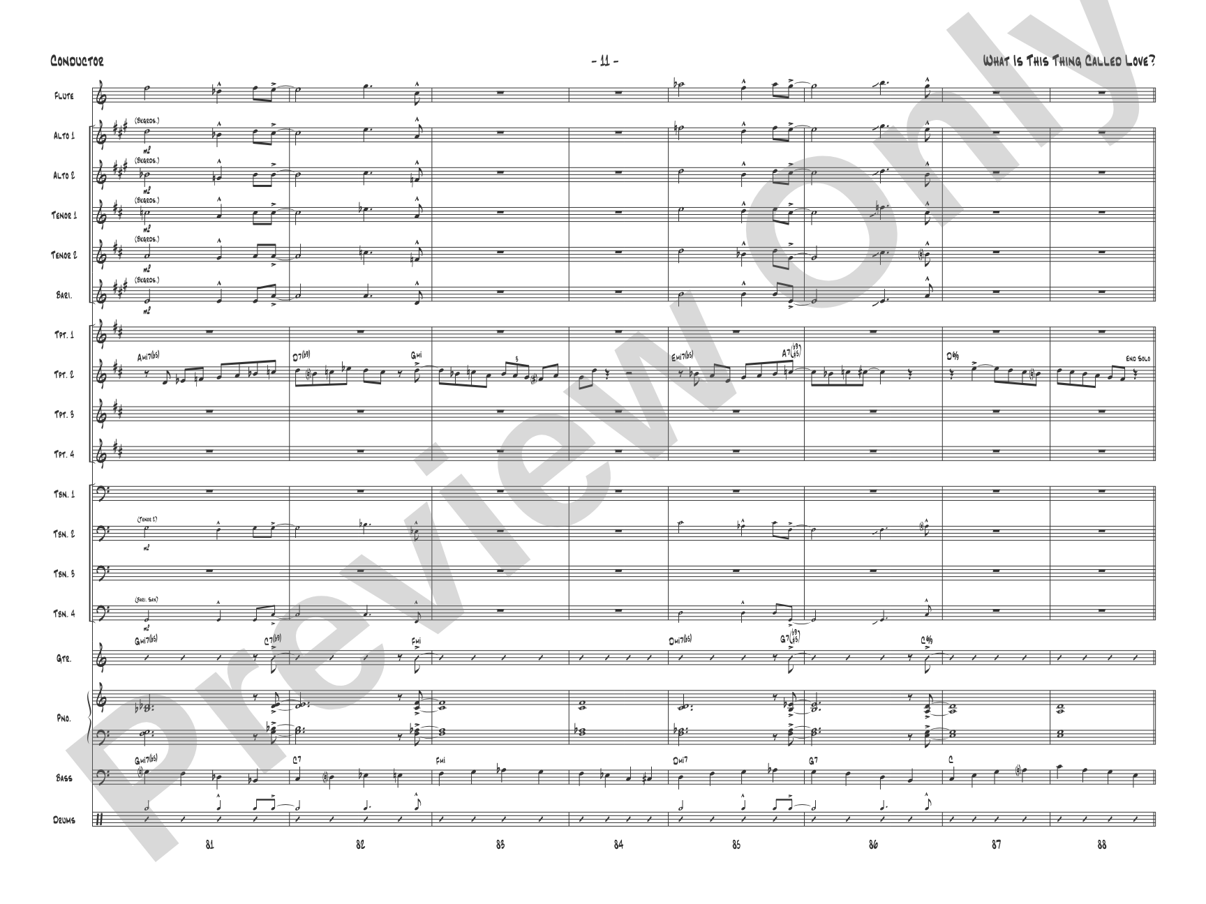 What Is This Thing Called Love?: Jazz Ensemble Conductor Score & Parts