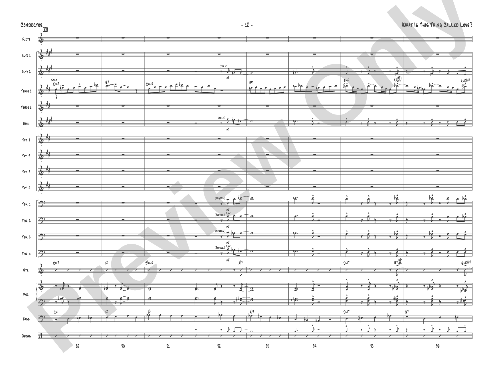 What Is This Thing Called Love?: Jazz Ensemble Conductor Score & Parts