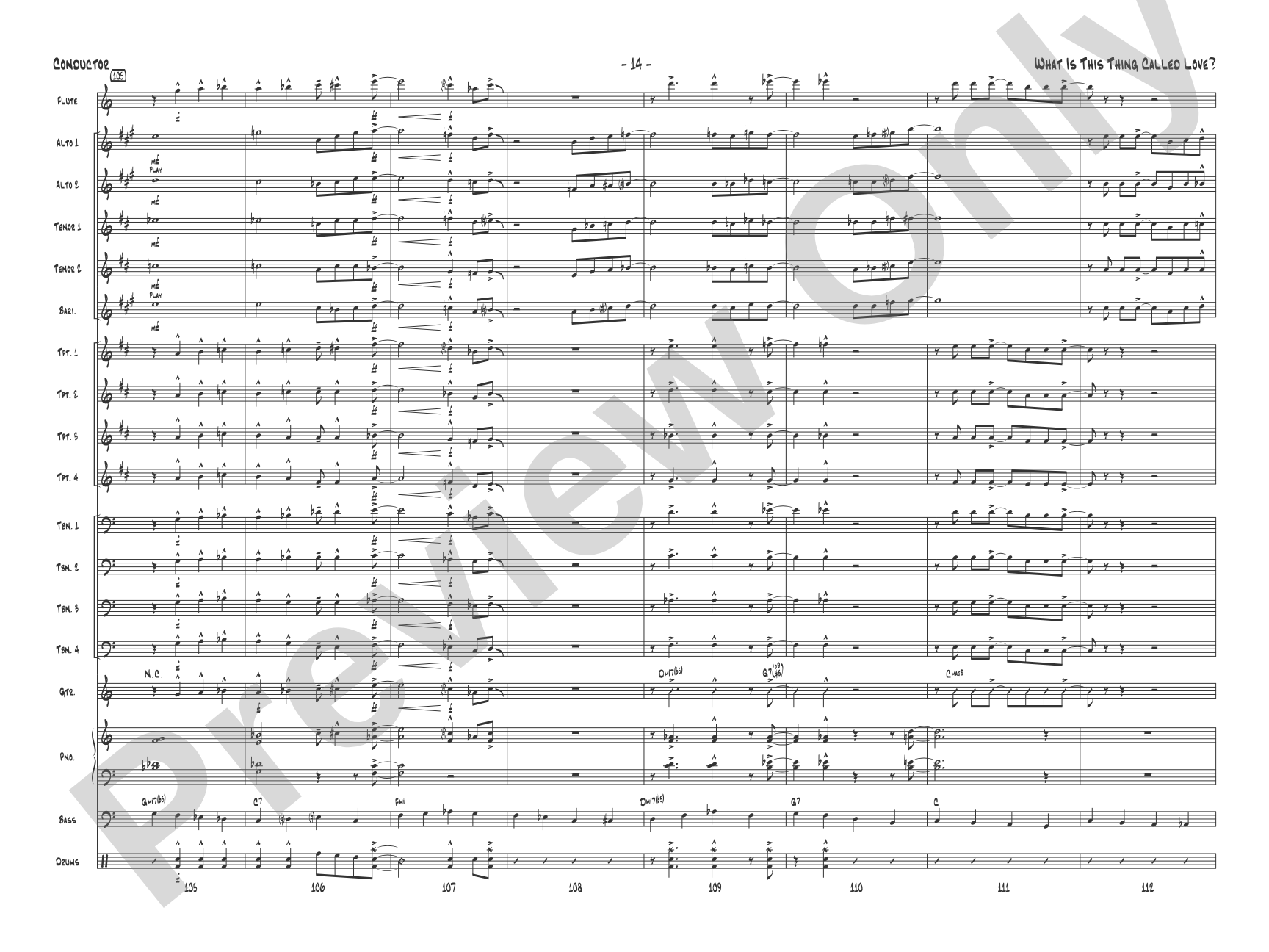 What Is This Thing Called Love?: Jazz Ensemble Conductor Score & Parts