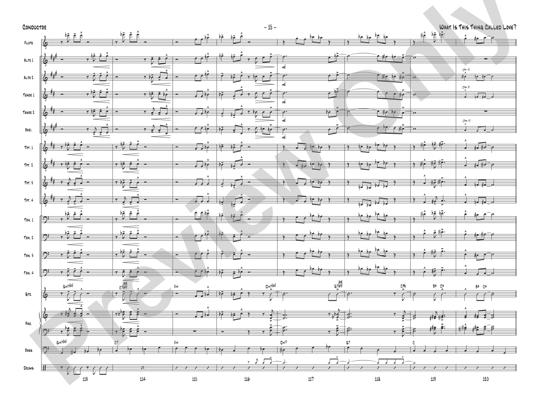 What Is This Thing Called Love?: Jazz Ensemble Conductor Score & Parts