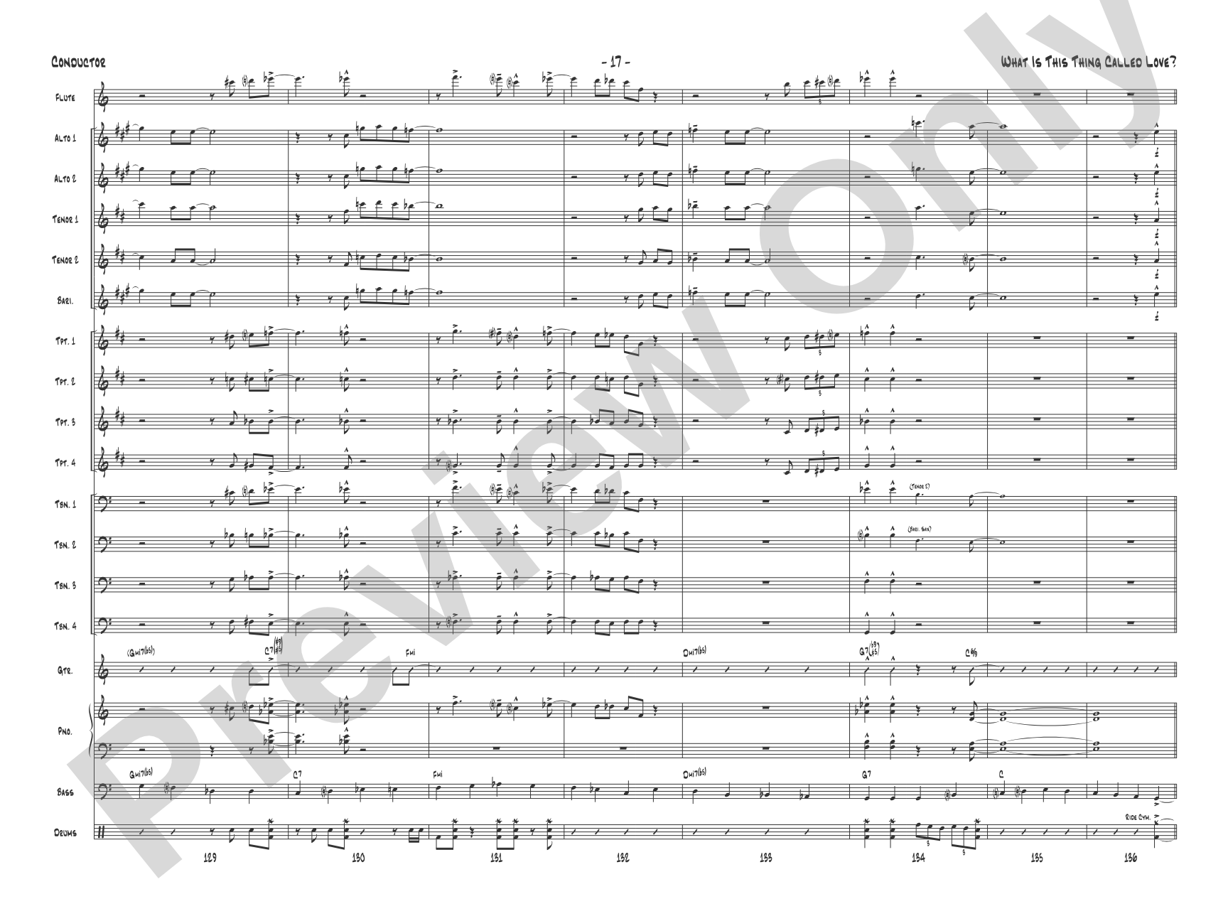 What Is This Thing Called Love?: Jazz Ensemble Conductor Score & Parts