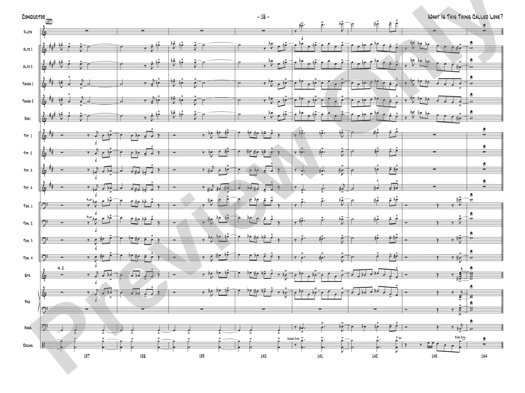 What Is This Thing Called Love?: Jazz Ensemble Conductor Score & Parts