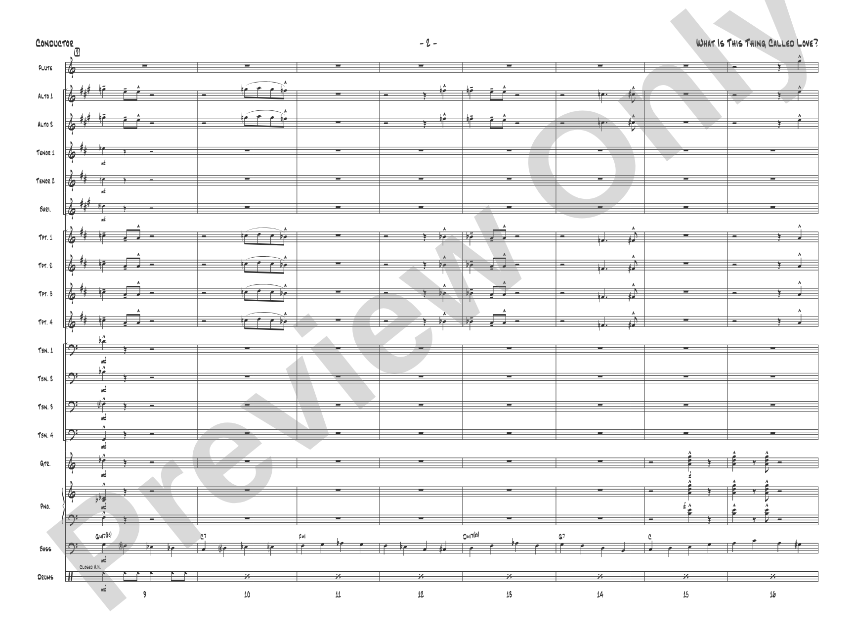 What Is This Thing Called Love?: Jazz Ensemble Conductor Score & Parts