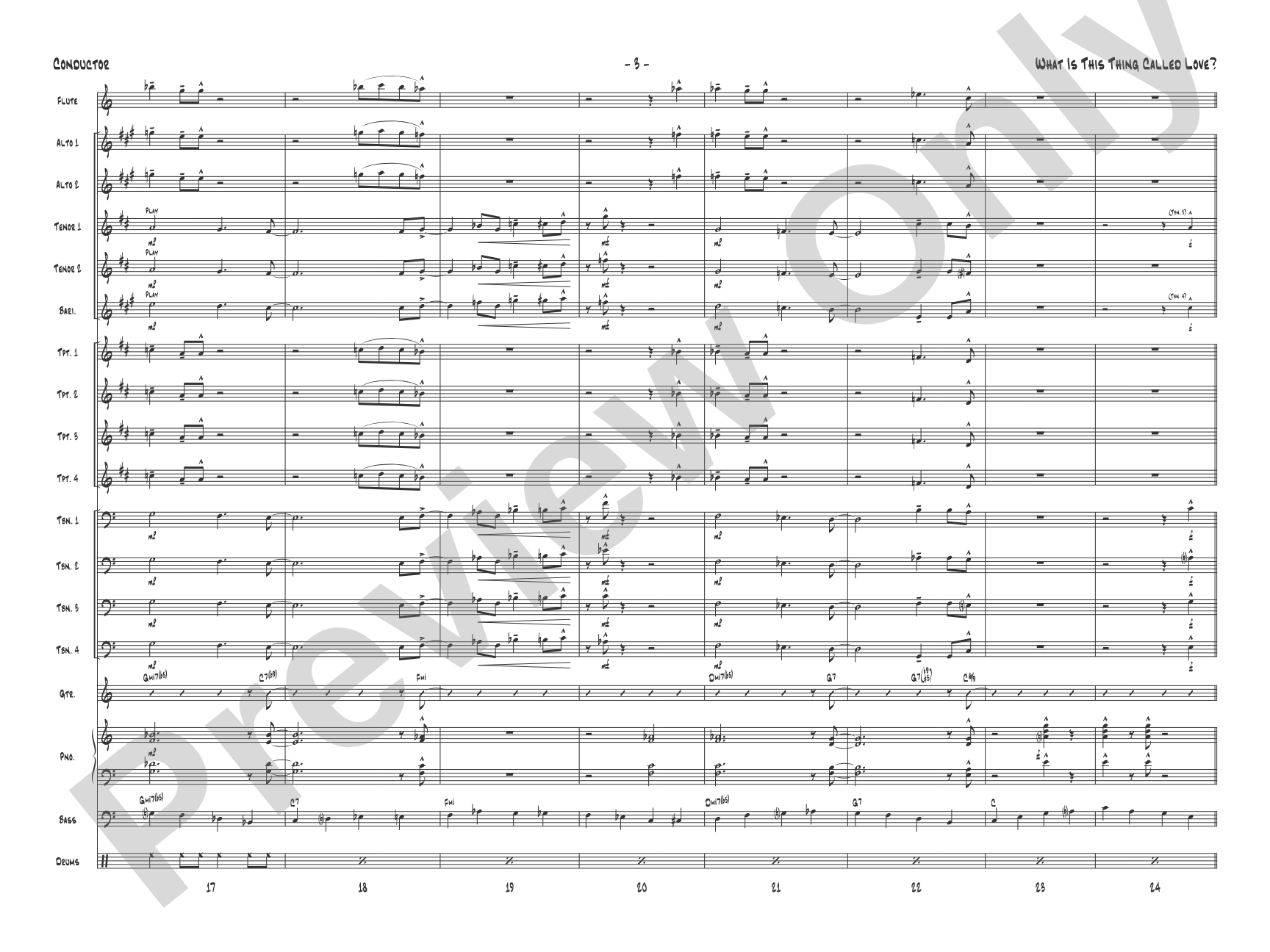 What Is This Thing Called Love?: Jazz Ensemble Conductor Score & Parts