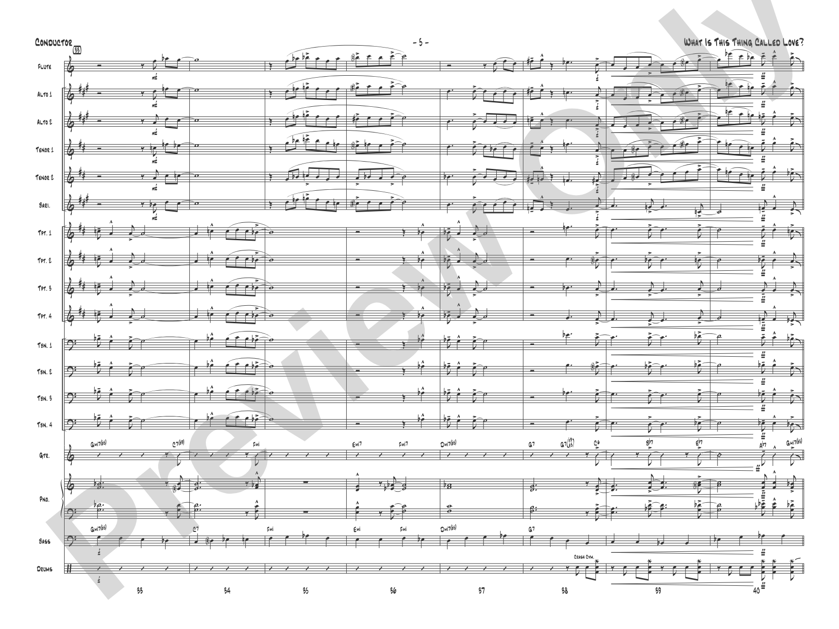 What Is This Thing Called Love?: Jazz Ensemble Conductor Score & Parts