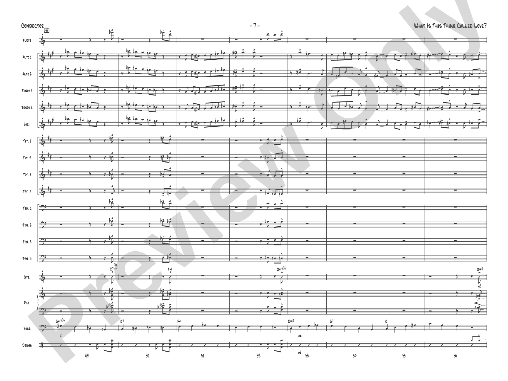 What Is This Thing Called Love?: Jazz Ensemble Conductor Score & Parts
