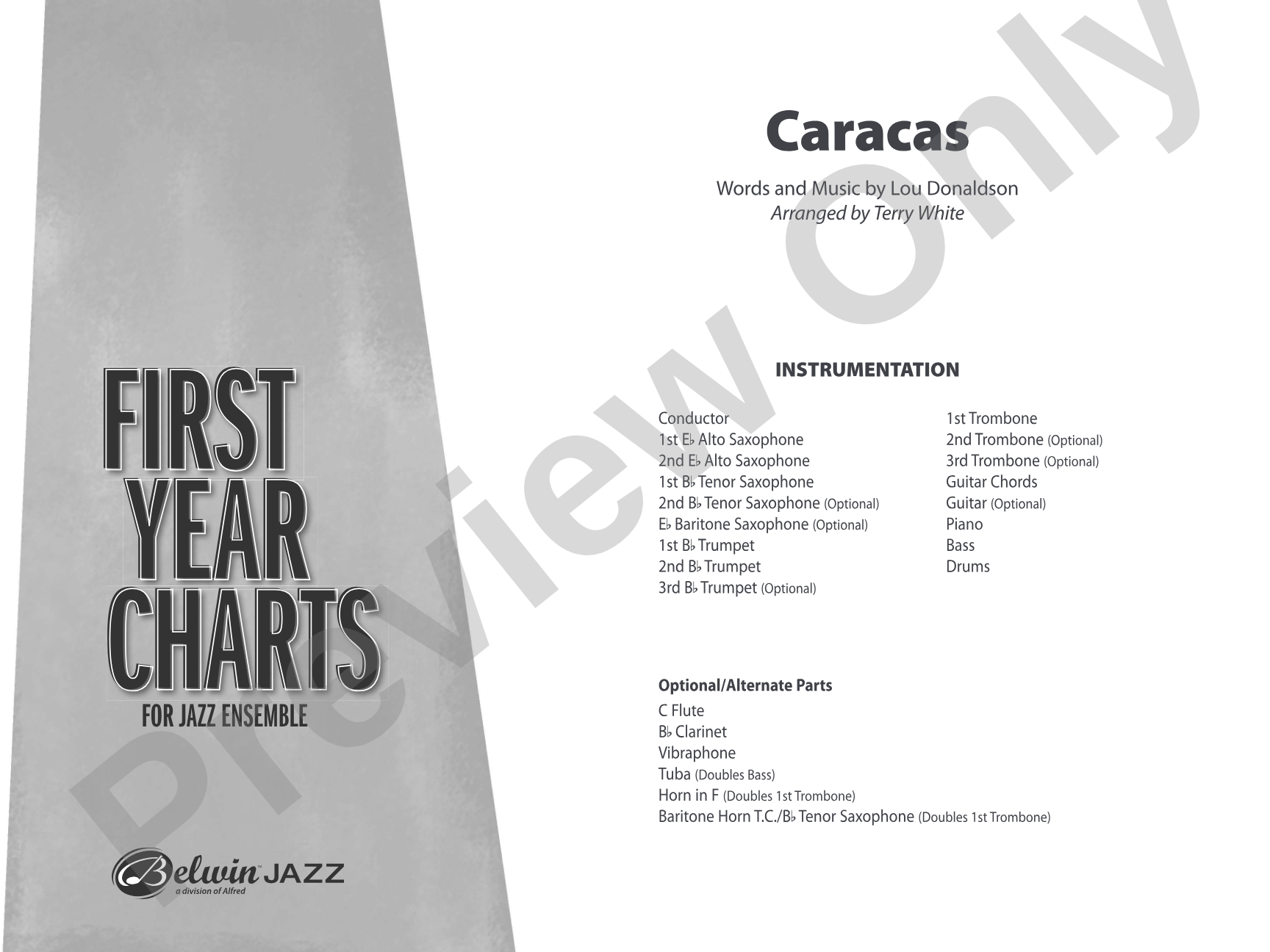 Caracas: Jazz Ensemble Conductor Score & Parts