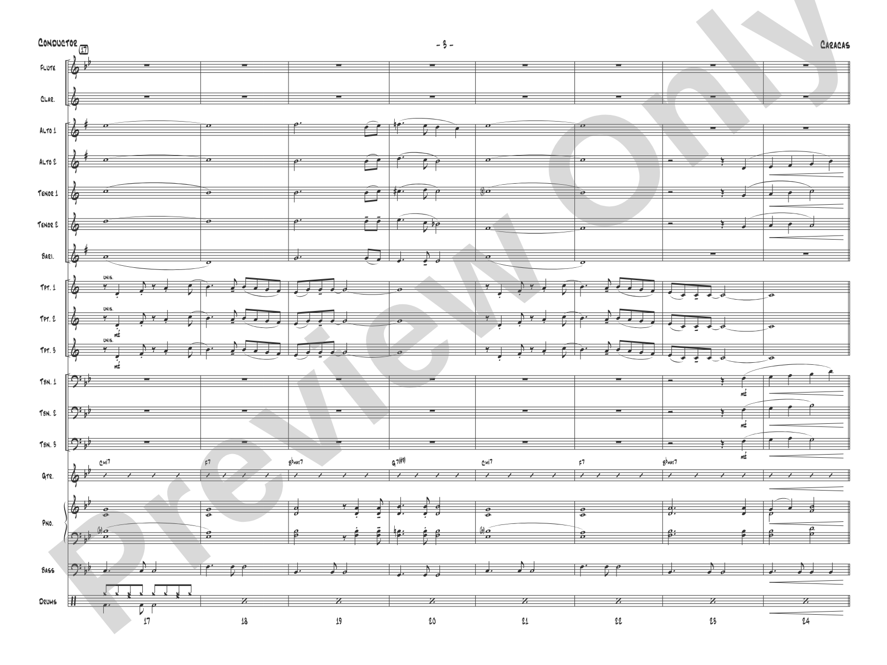 Caracas: Jazz Ensemble Conductor Score & Parts