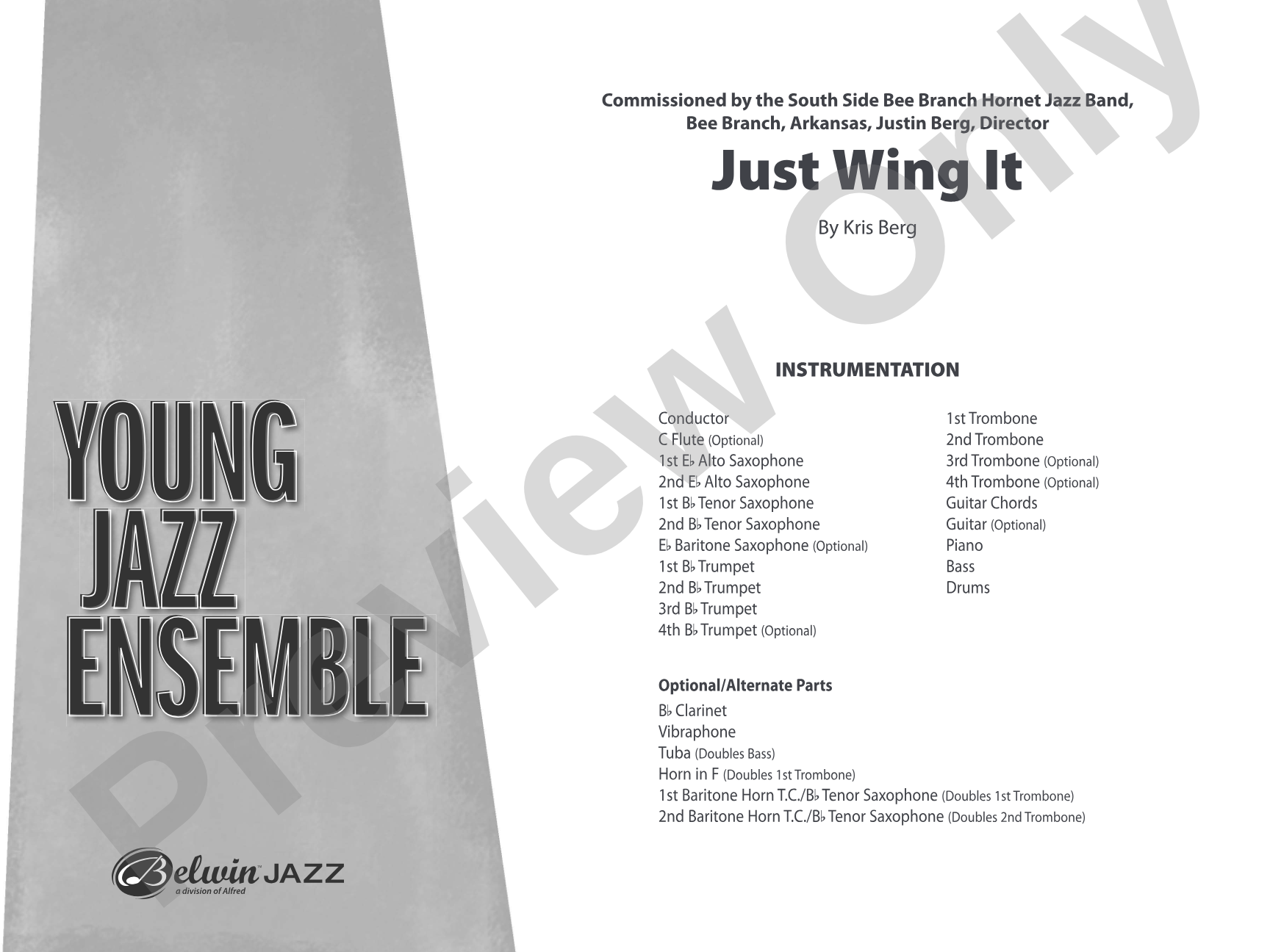 Just Wing It: Jazz Ensemble Conductor Score & Parts