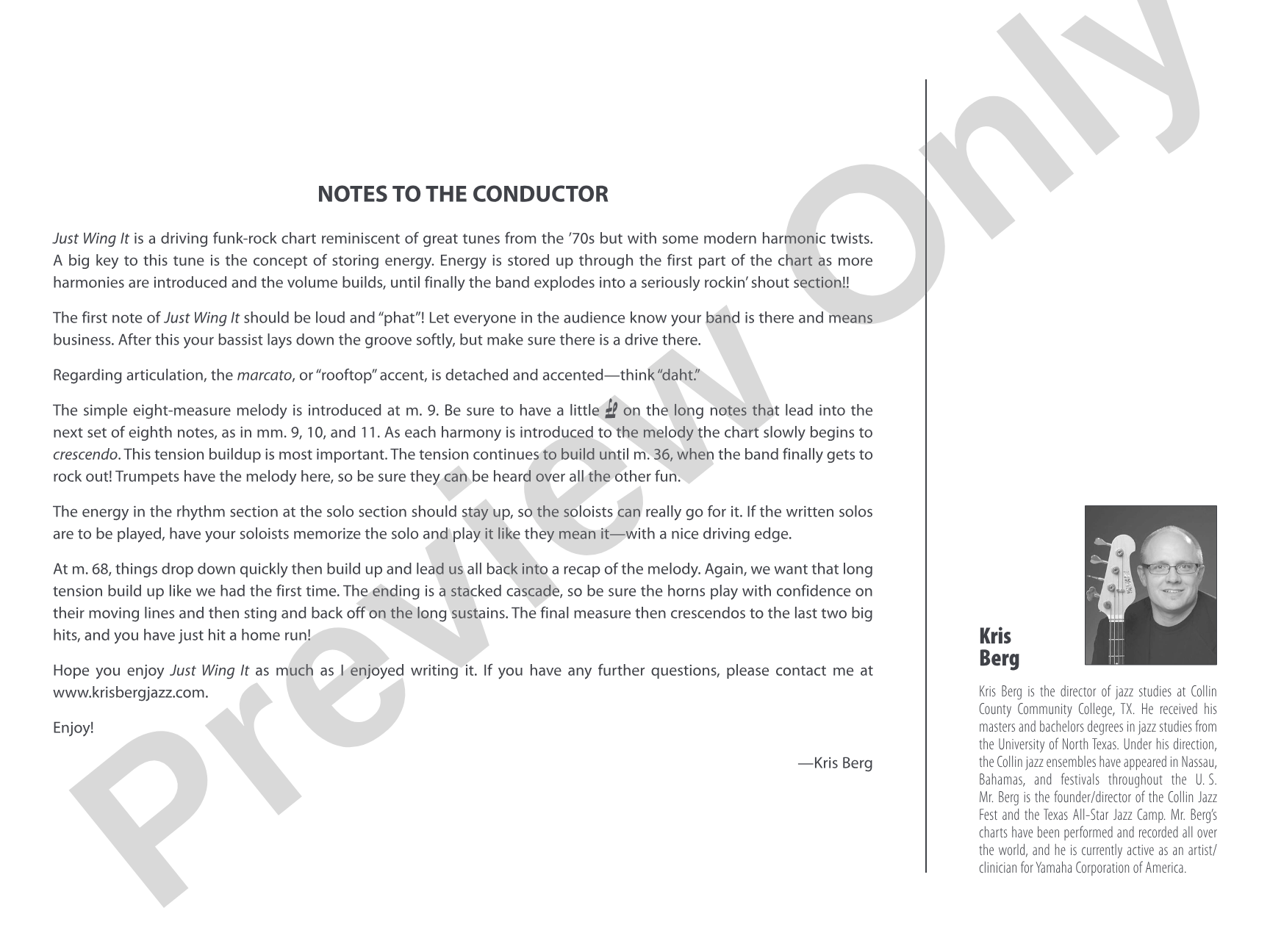 Just Wing It: Jazz Ensemble Conductor Score & Parts