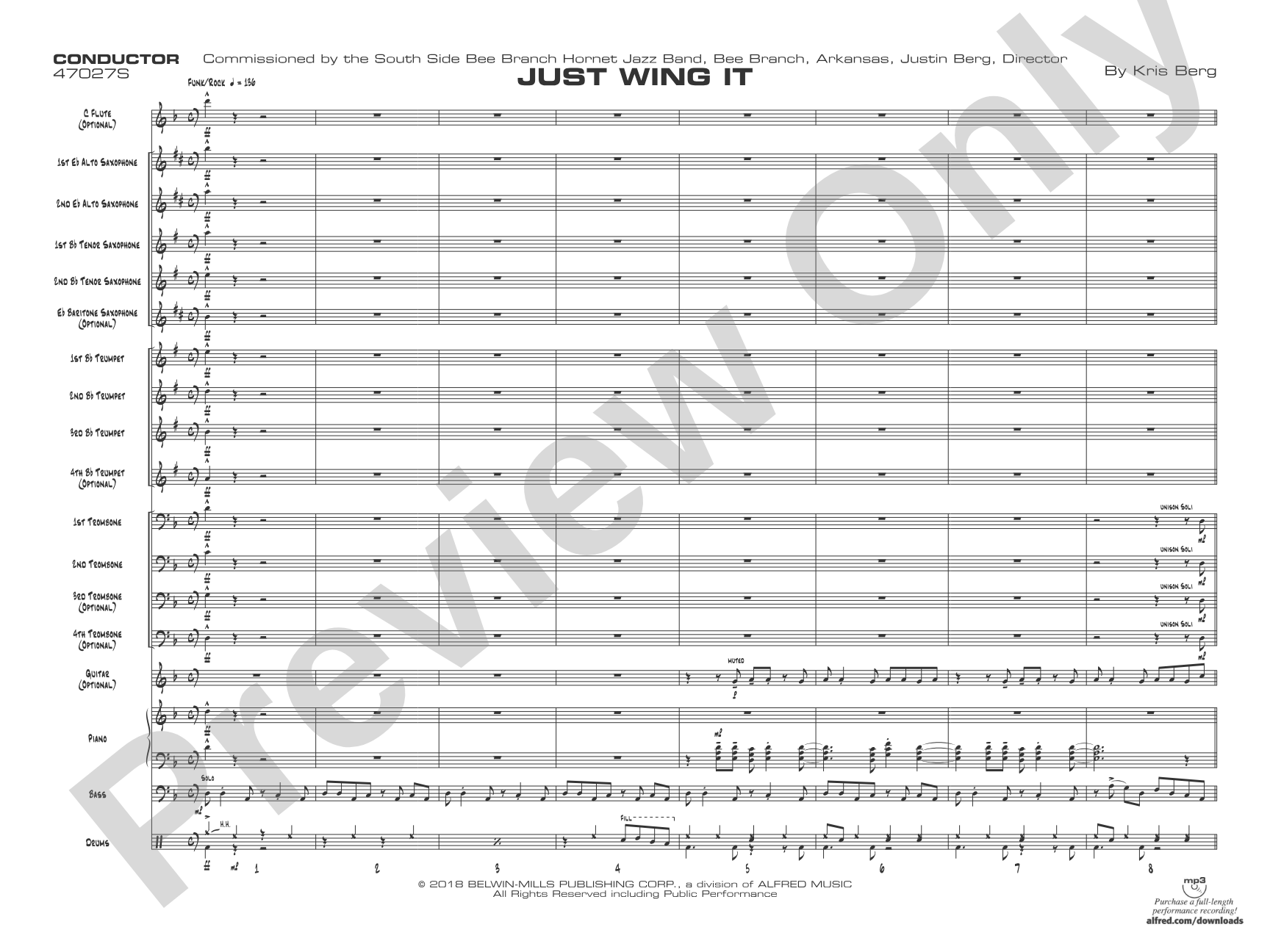 Just Wing It: Jazz Ensemble Conductor Score & Parts
