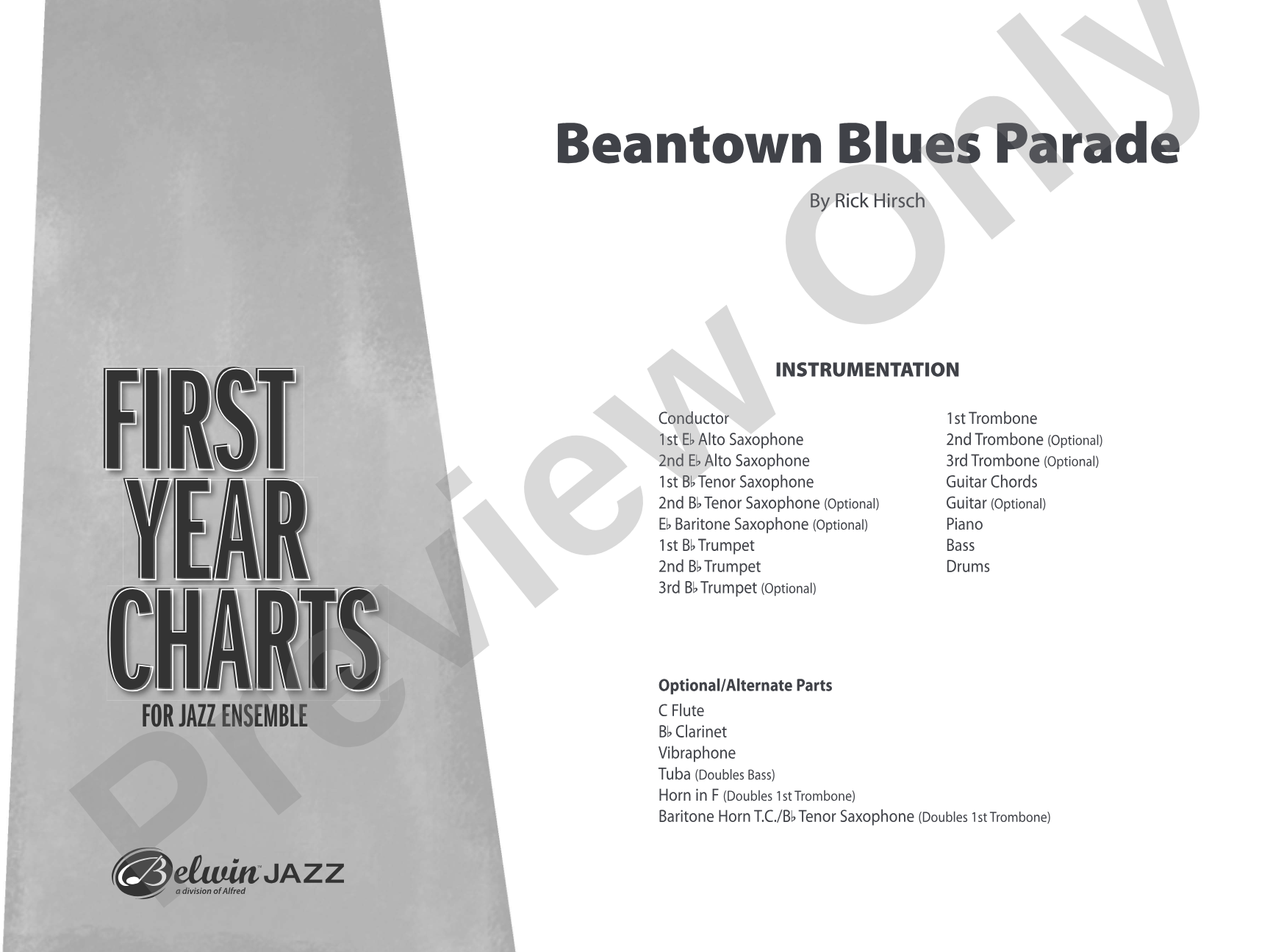 Beantown Blues Parade: Score