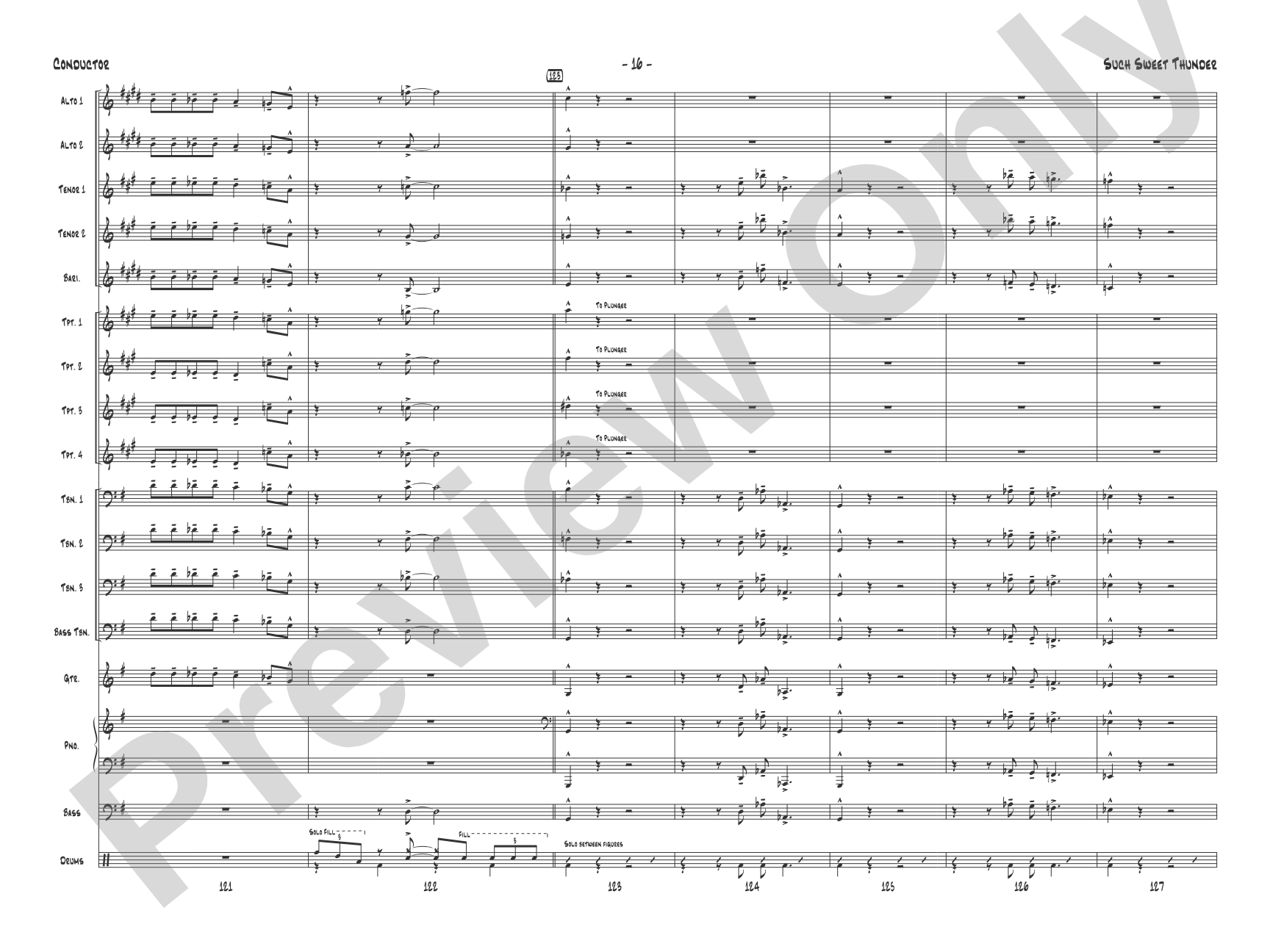 Such Sweet Thunder: Jazz Ensemble Conductor Score & Parts