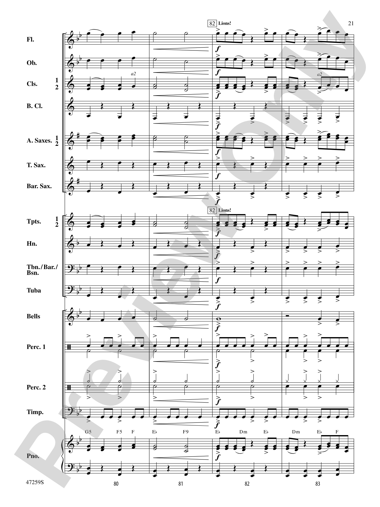 Animal Parade: Concert Band Conductor Score & Parts