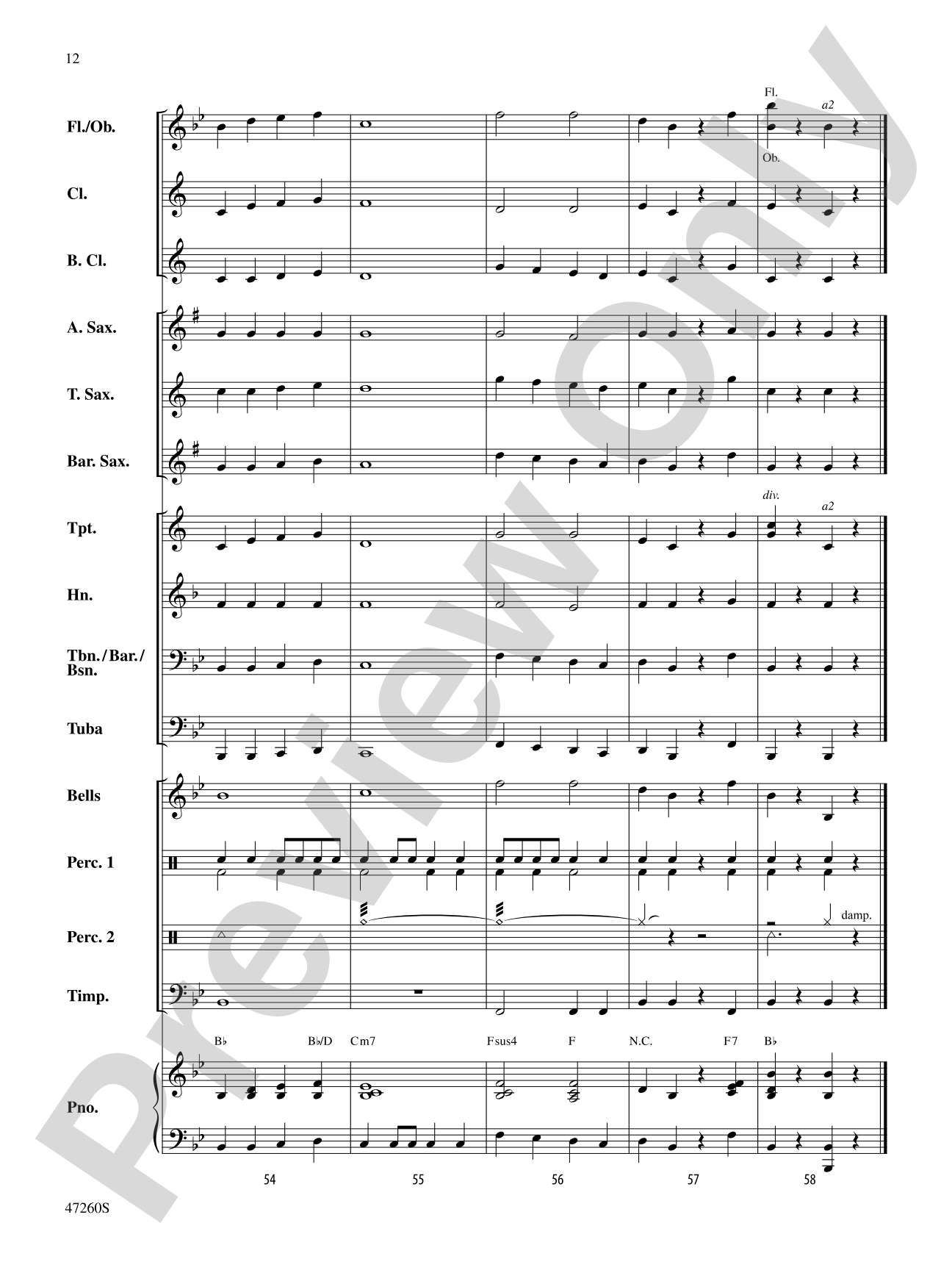 Just Add Music: Concert Band Conductor Score & Parts
