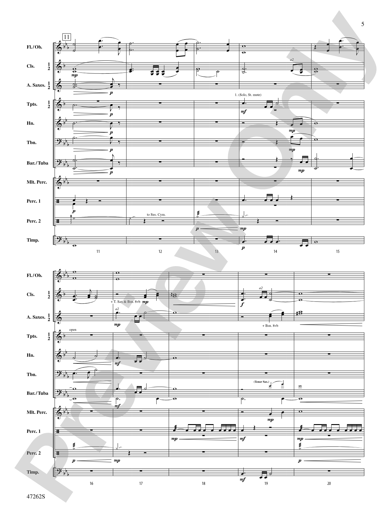 To Cross the Sleeping Green: Concert Band Conductor Score & Parts