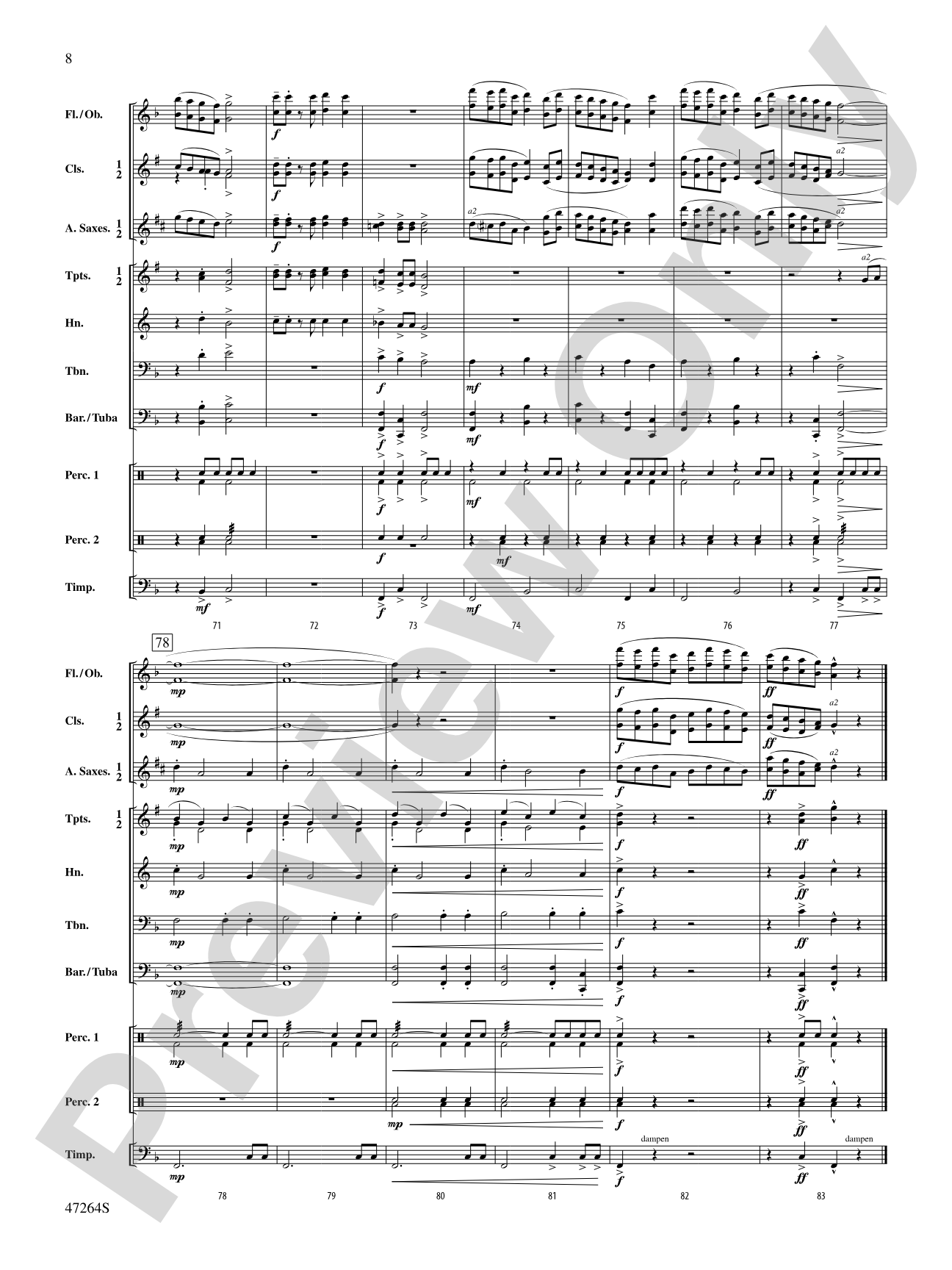 Stumptown Stomp: Concert Band Conductor Score & Parts