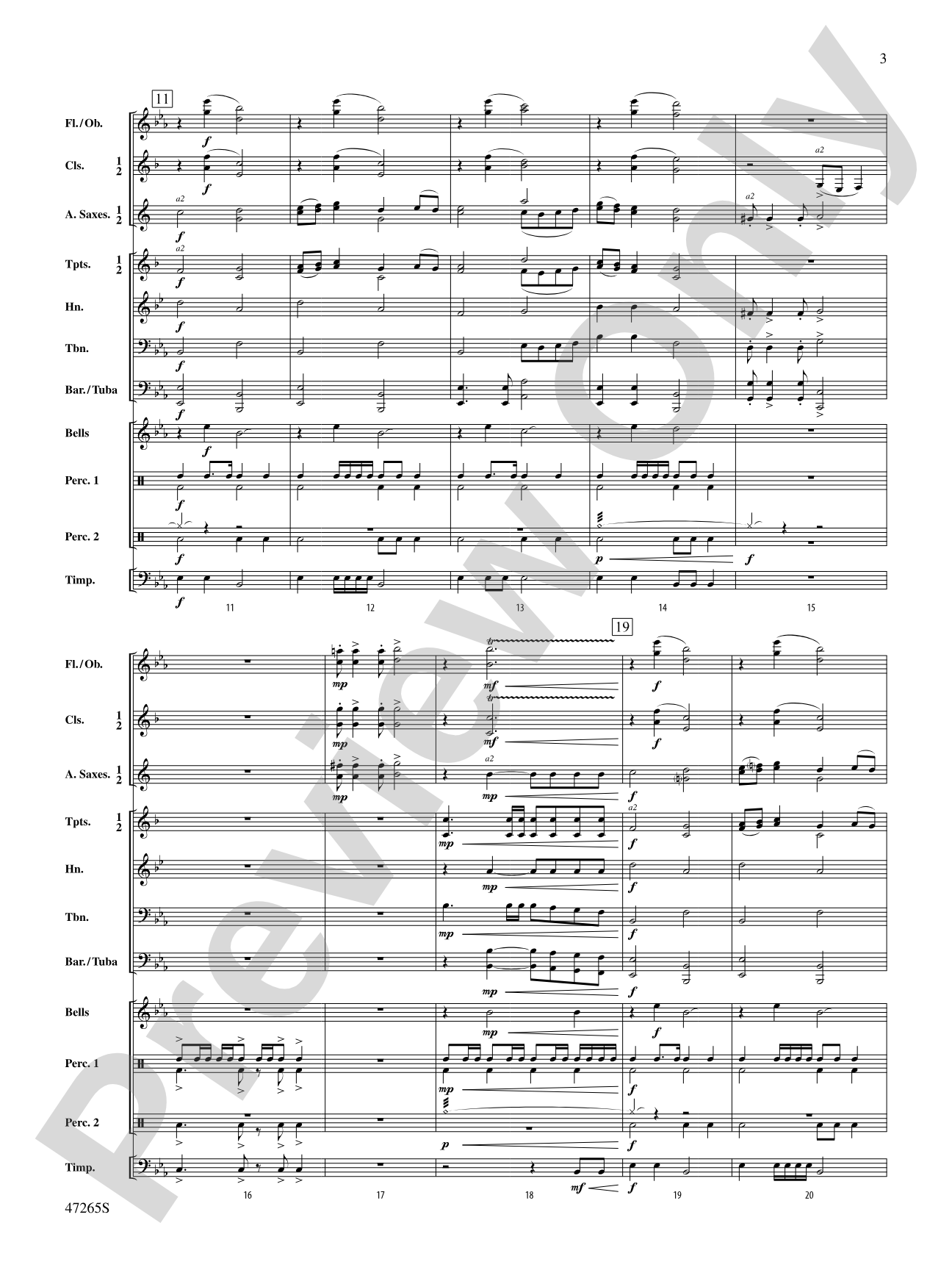 Longthorpe Tower: Concert Band Conductor Score & Parts