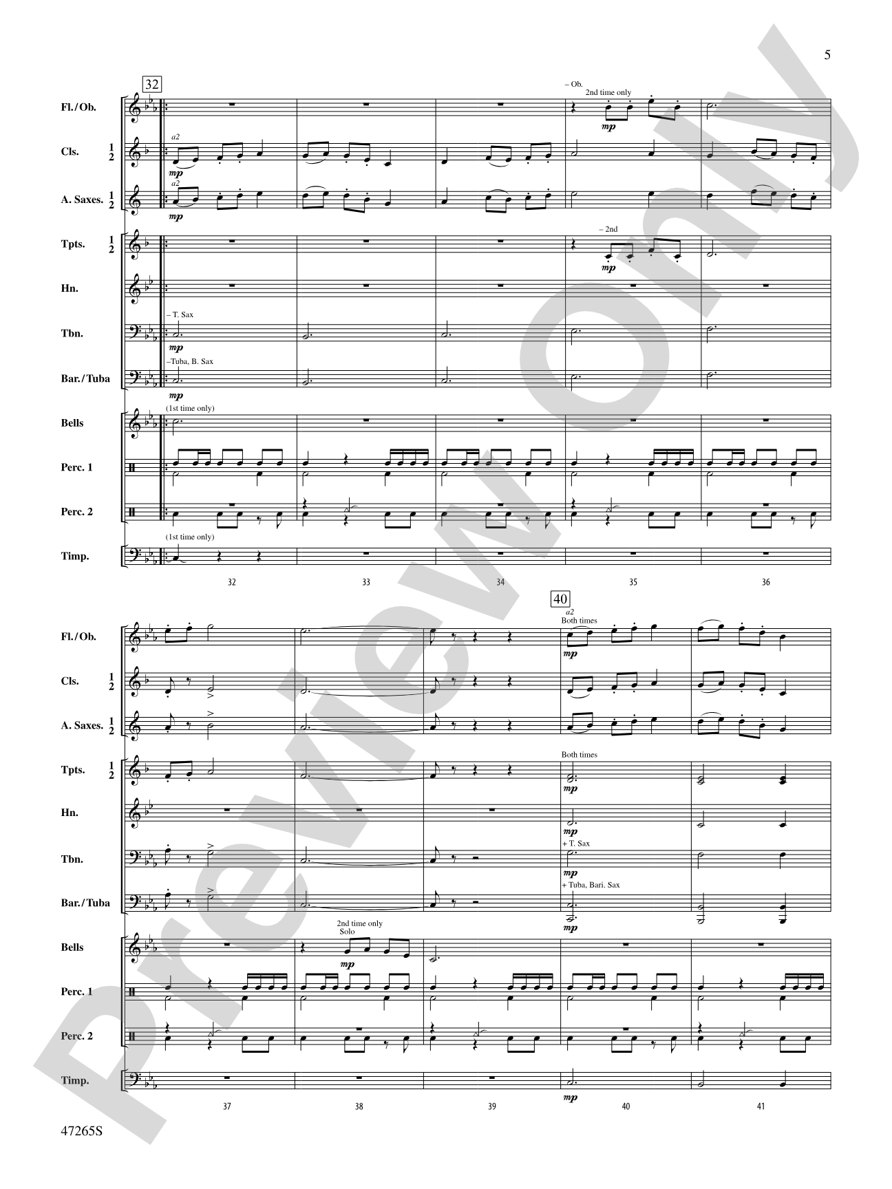 Longthorpe Tower: Concert Band Conductor Score & Parts