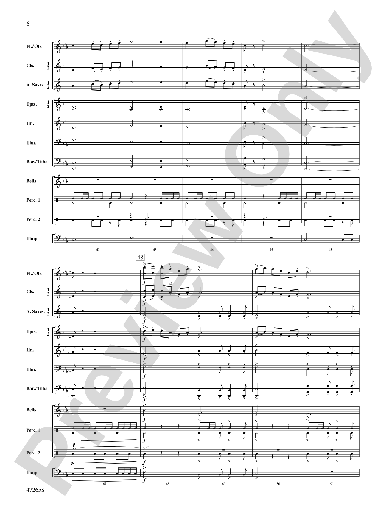 Longthorpe Tower: Concert Band Conductor Score & Parts