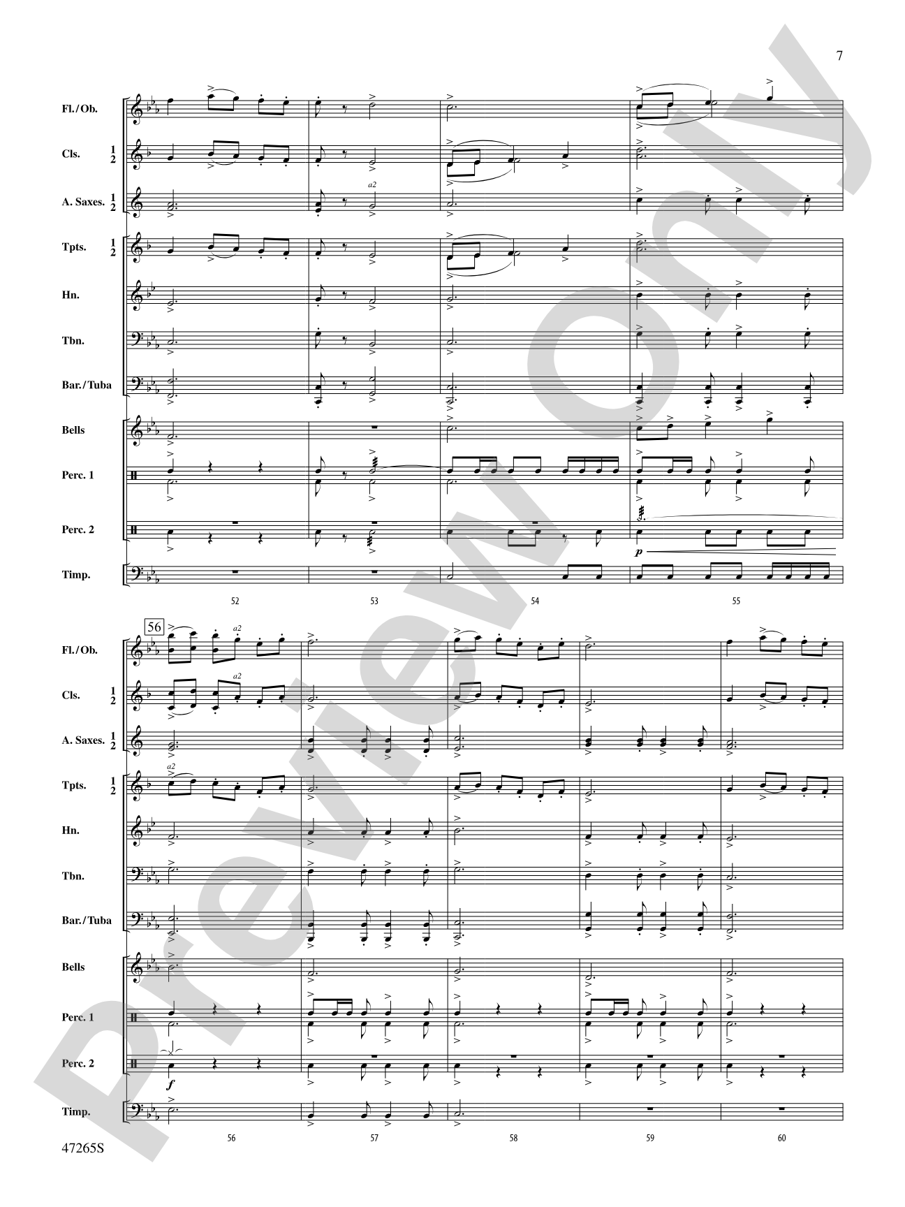 Longthorpe Tower: Concert Band Conductor Score & Parts