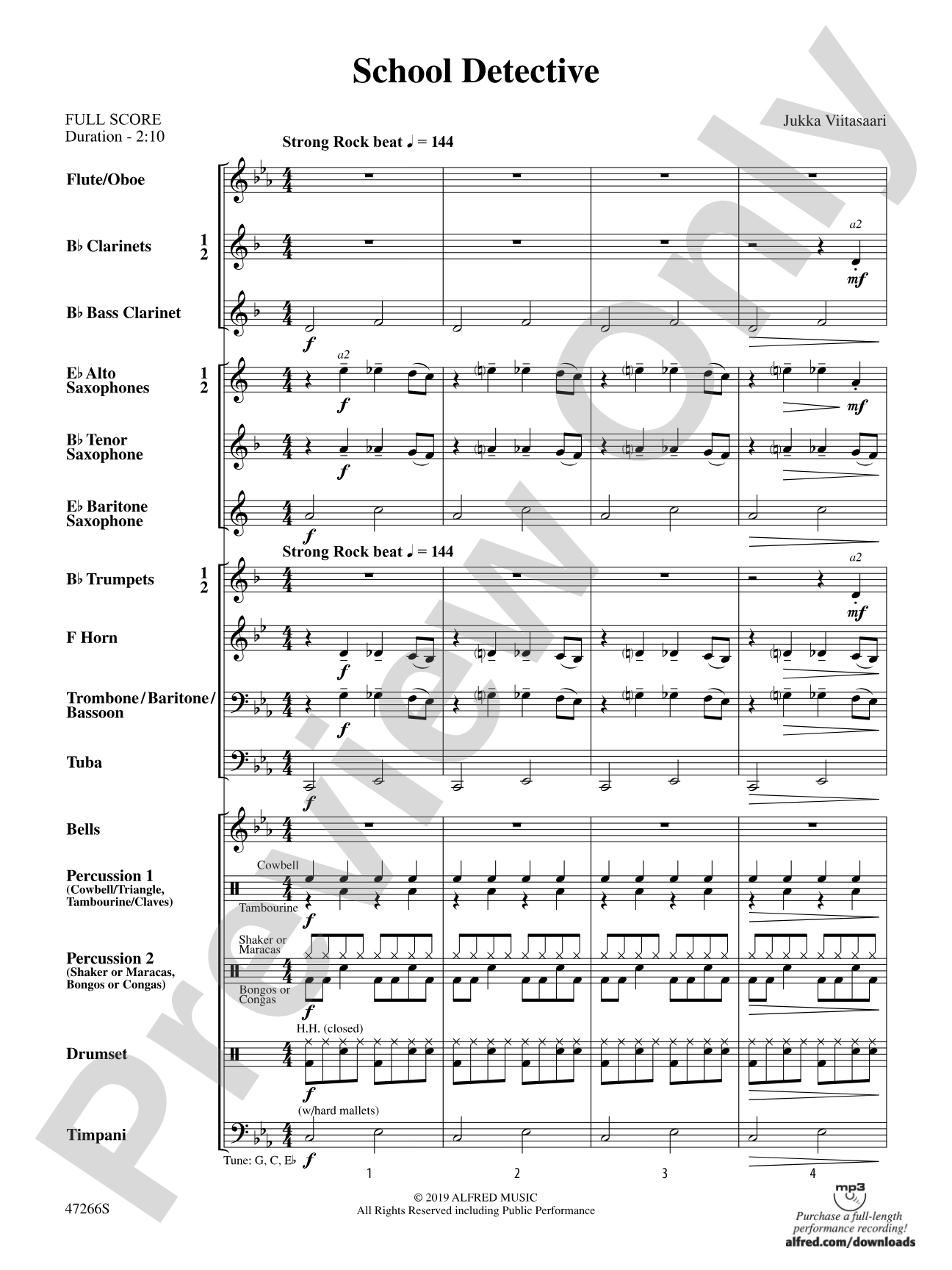 School Detective: Concert Band Conductor Score & Parts