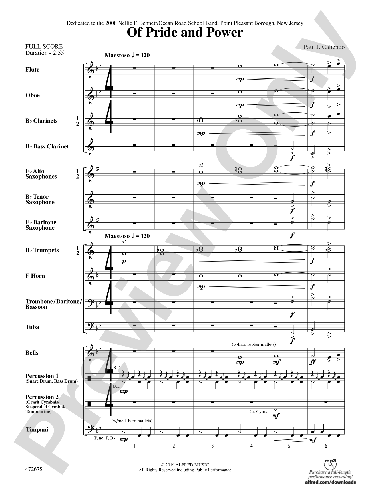 Of Pride and Power: Score
