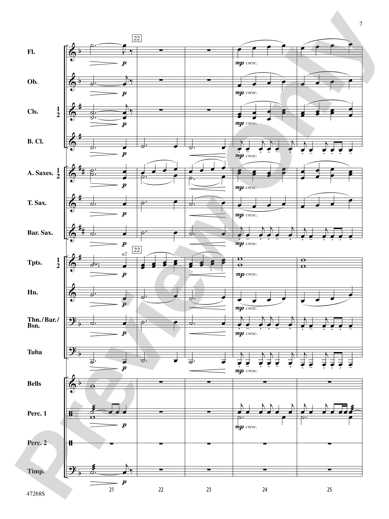 Lakeside: Concert Band Conductor Score & Parts