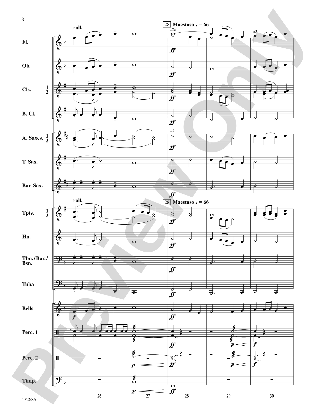 Lakeside: Concert Band Conductor Score & Parts